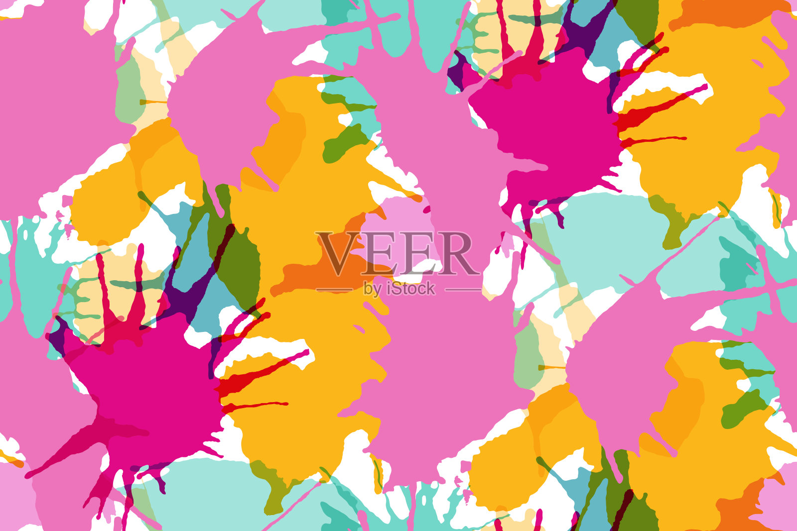 飞溅的油漆插画图片素材