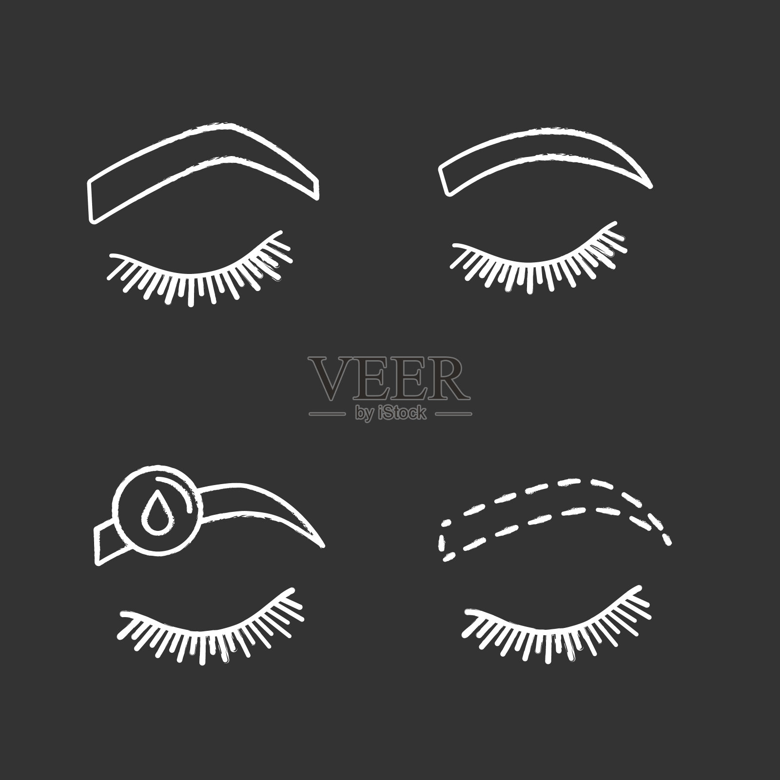 眉毛造型图标插画图片素材