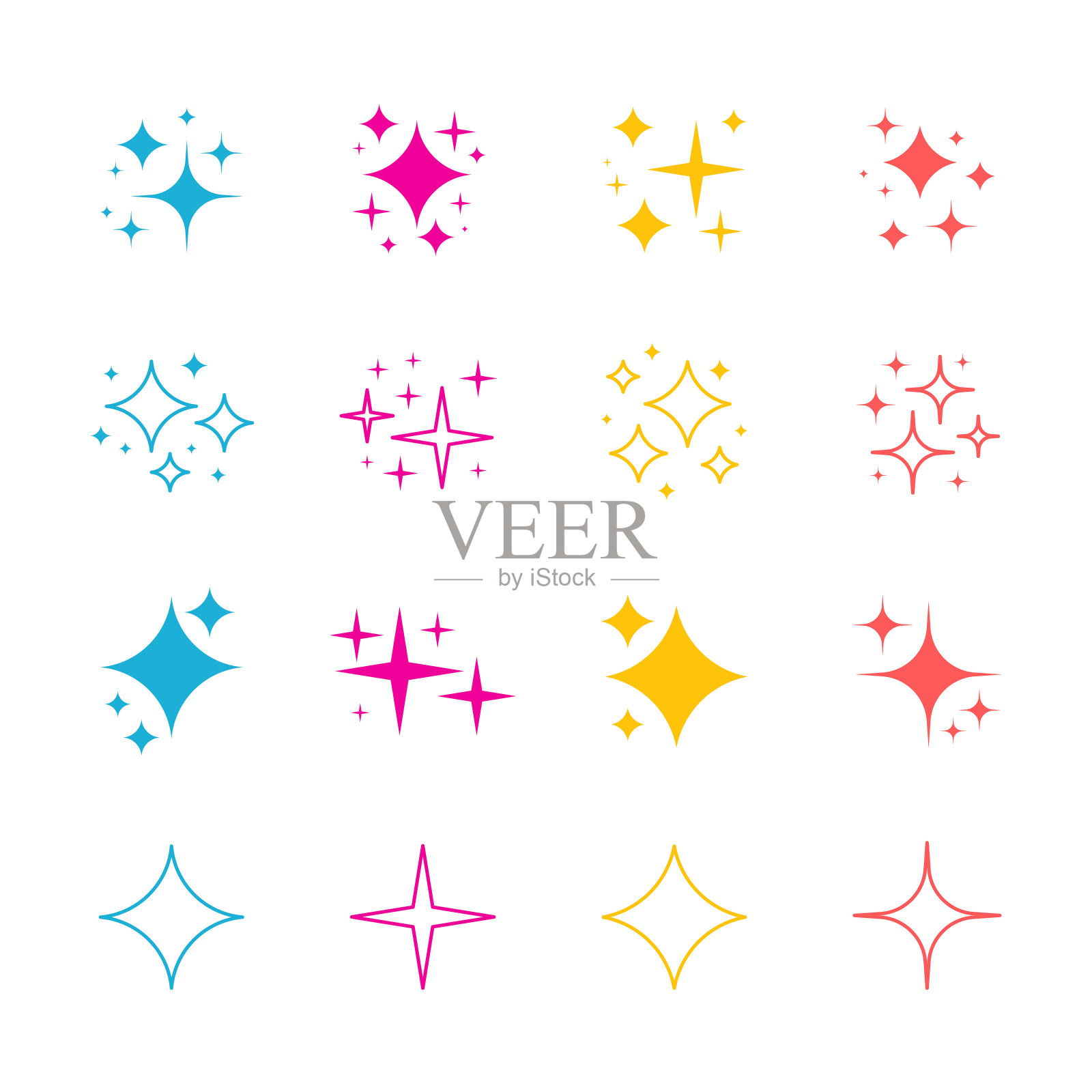 黑色闪光符号插画图片素材