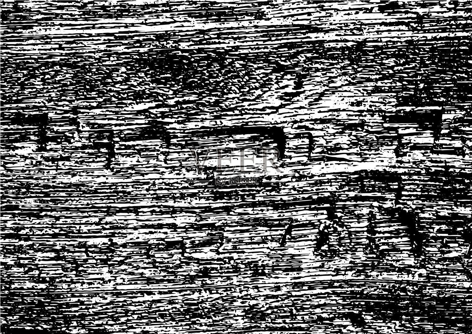 黑白垃圾城市纹理矢量与复制空间。抽象插图表面灰尘和粗糙肮脏的墙壁背景与空模板。危难或污垢和损害效果概念-矢量设计元素图片