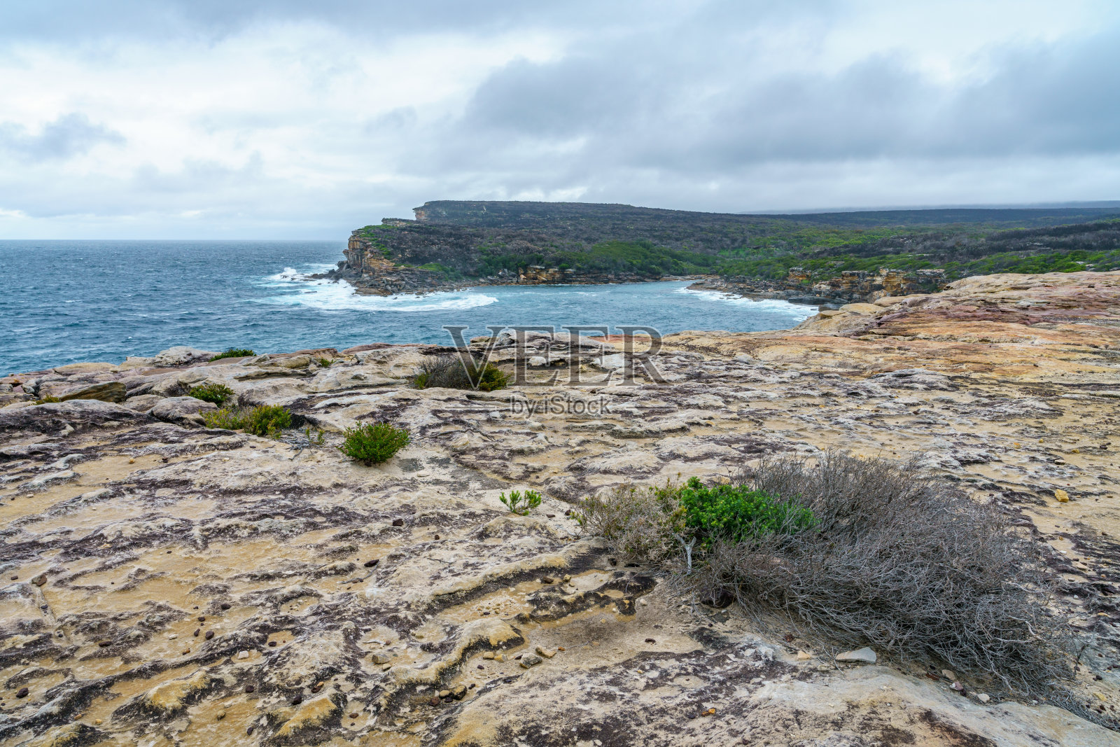 徒步旅行皇家国家公园海岸轨道，新南威尔士附近的悉尼，澳大利亚照片摄影图片