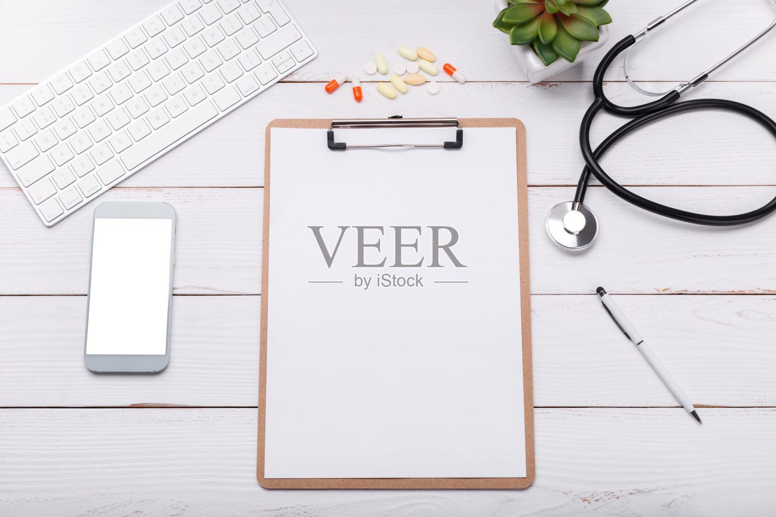 医生的办公桌模拟照片摄影图片