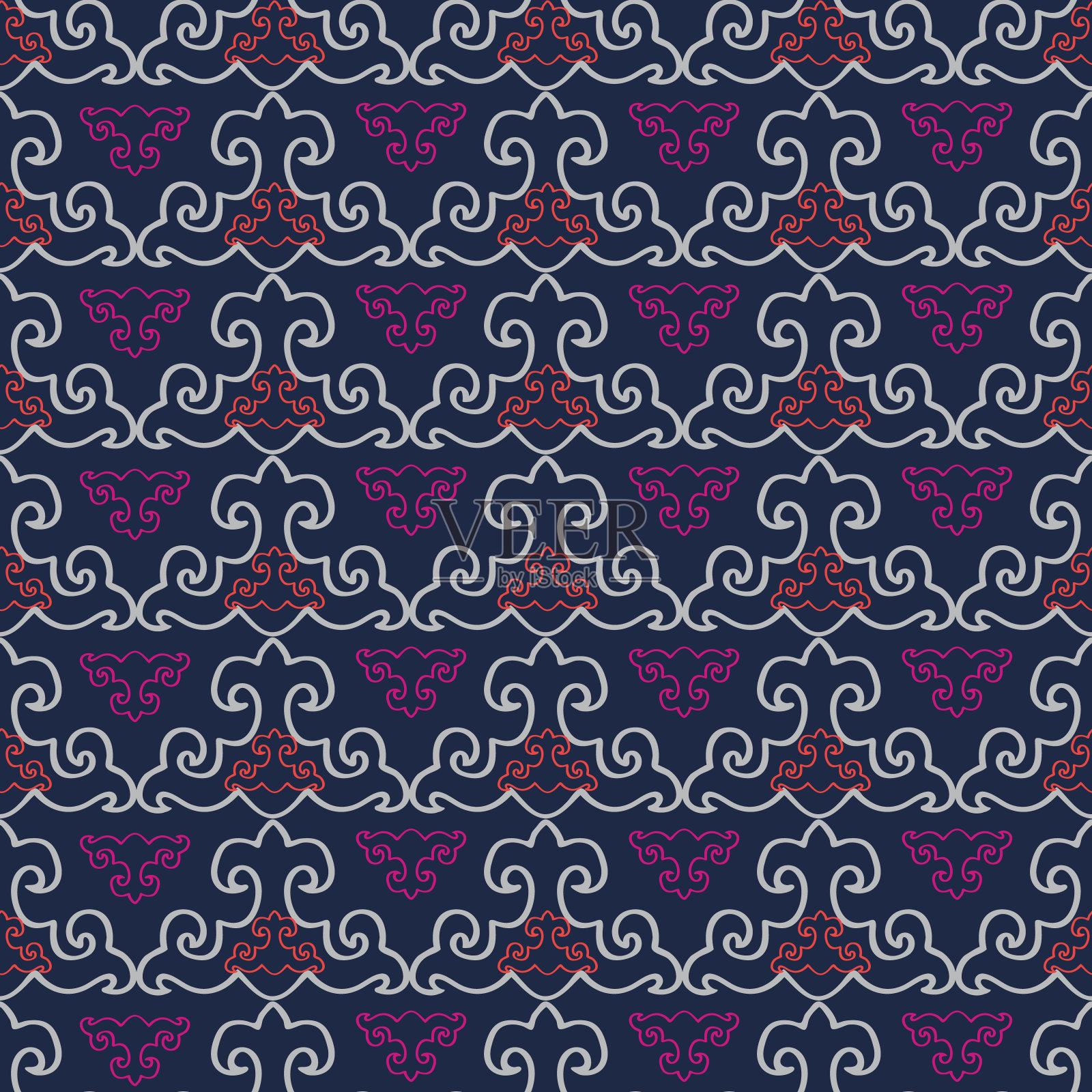 抽象几何无缝图案插画图片素材