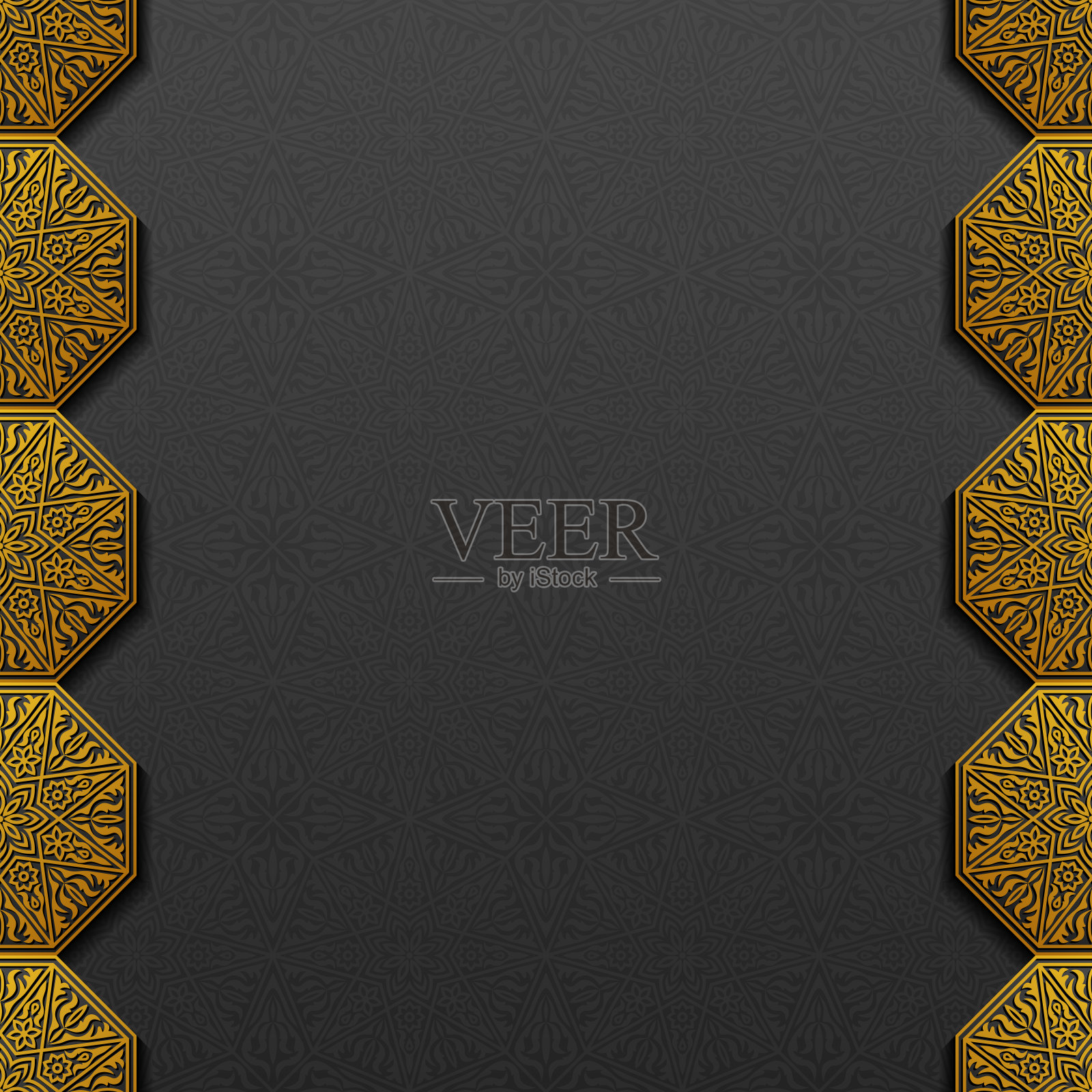 背景与传统花卉装饰插画图片素材