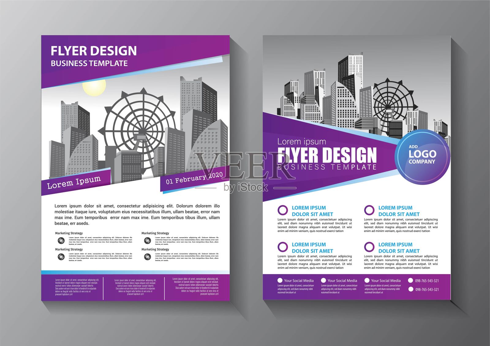 宣传册设计，涵盖现代布局，年度报告，海报，传单A4彩色三角形，几何形状的科技，科学，市场与灯光背景插画图片素材