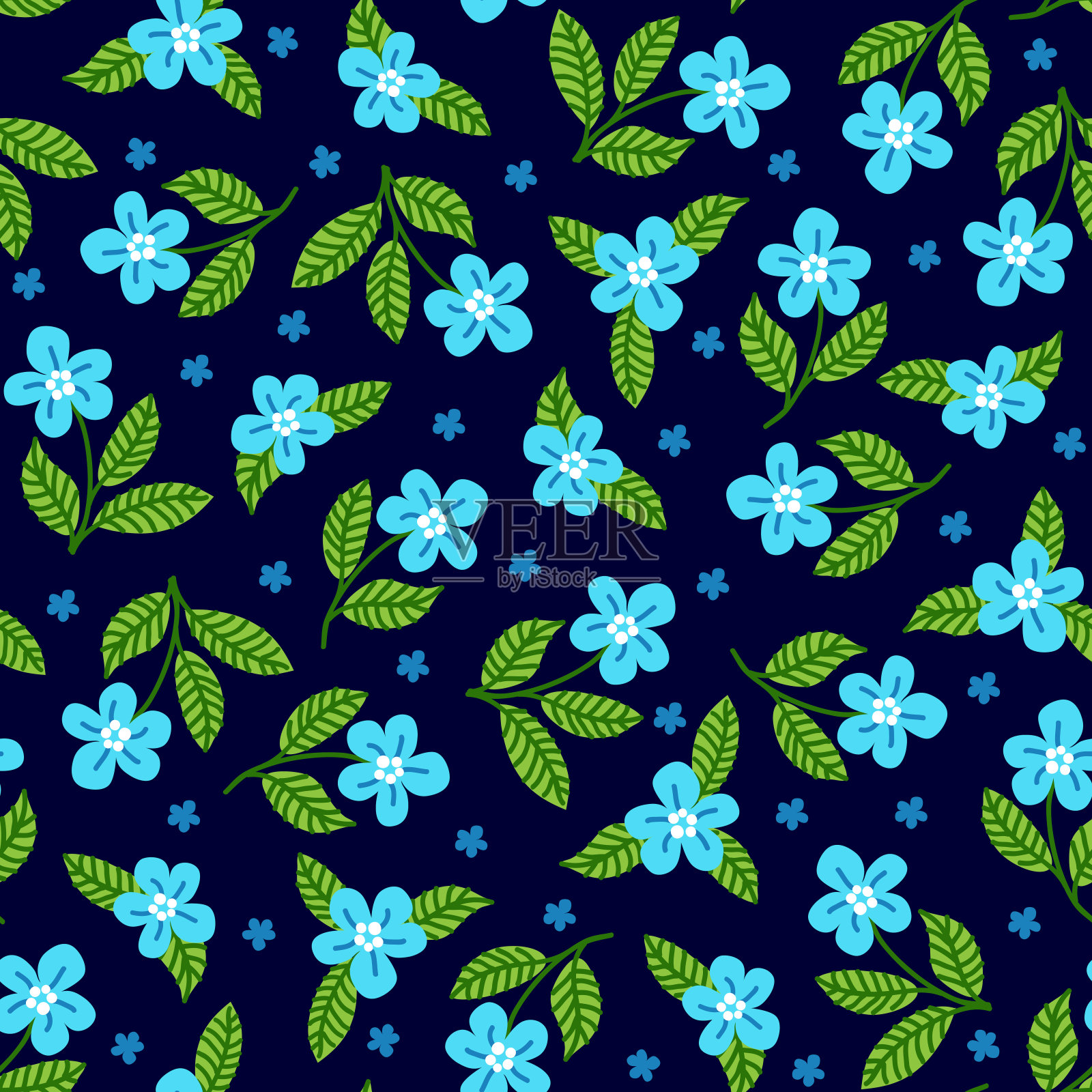 装饰性花卉背景插画图片素材