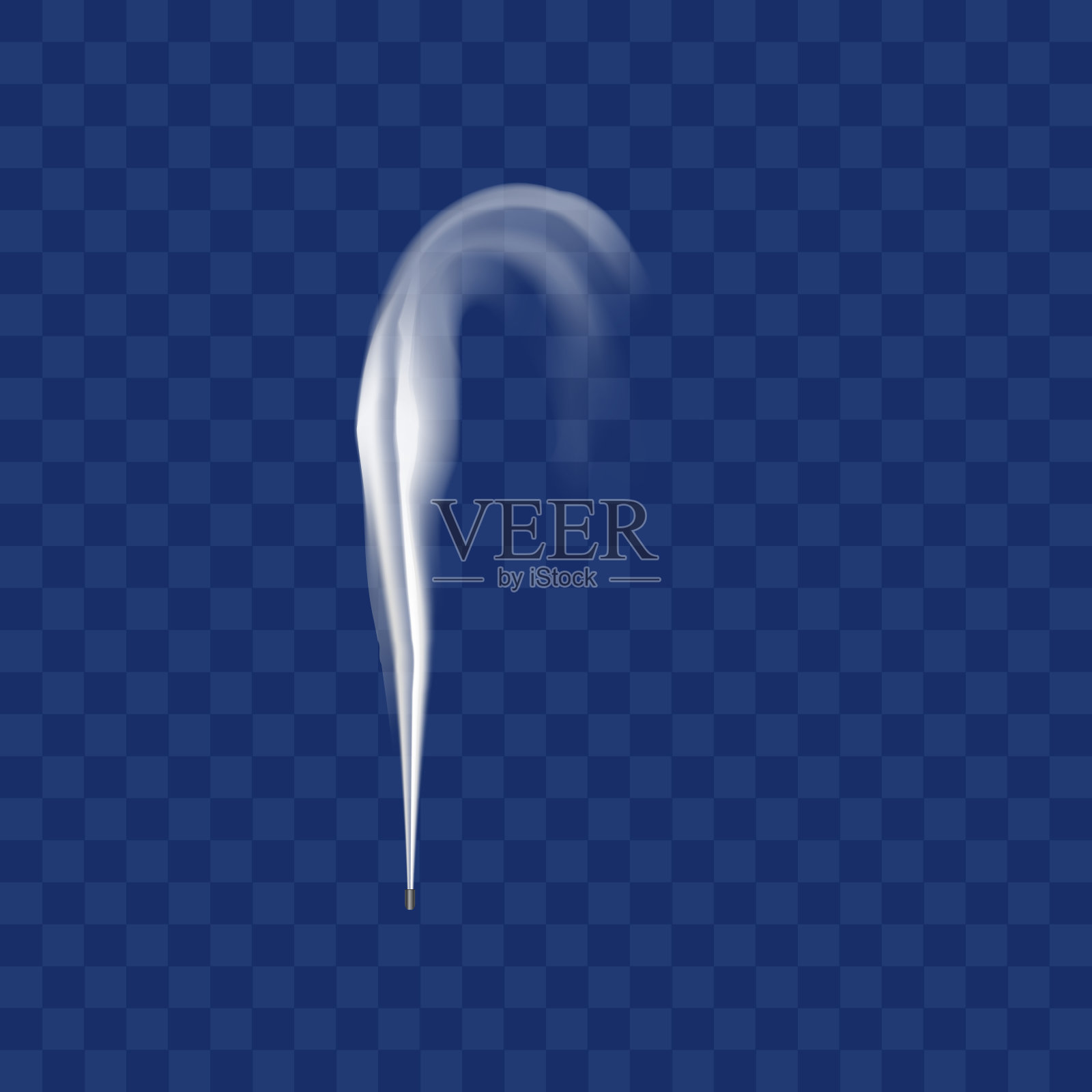 透明背景上逼真详细的3d喷泉效果。向量插画图片素材