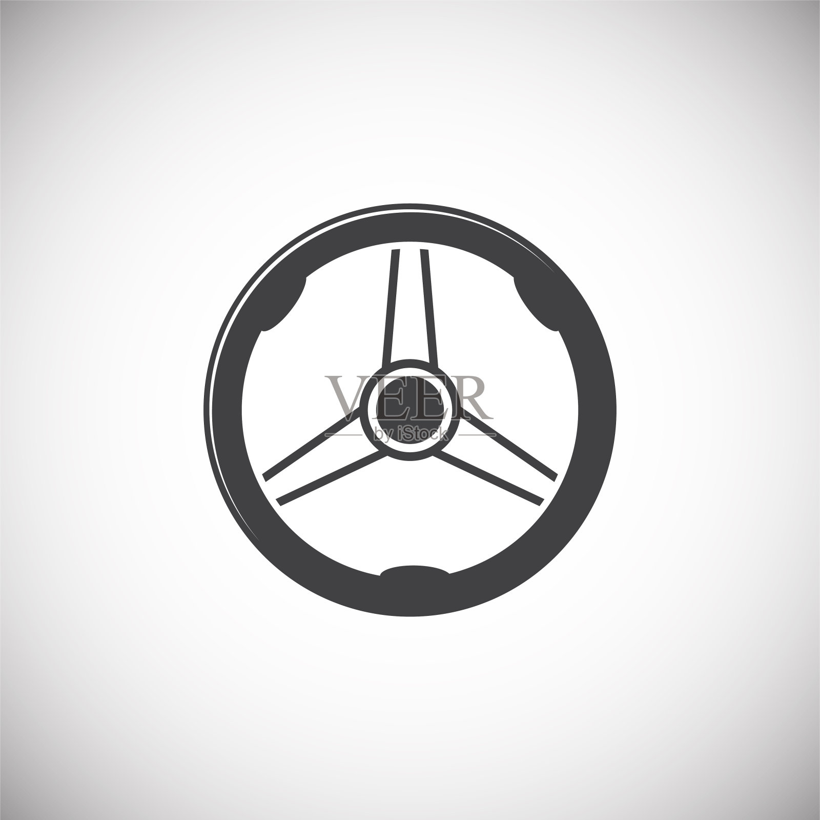 方向盘图标的背景为图形和网页设计。简单的说明。网站按钮或手机应用的互联网概念符号。插画图片素材