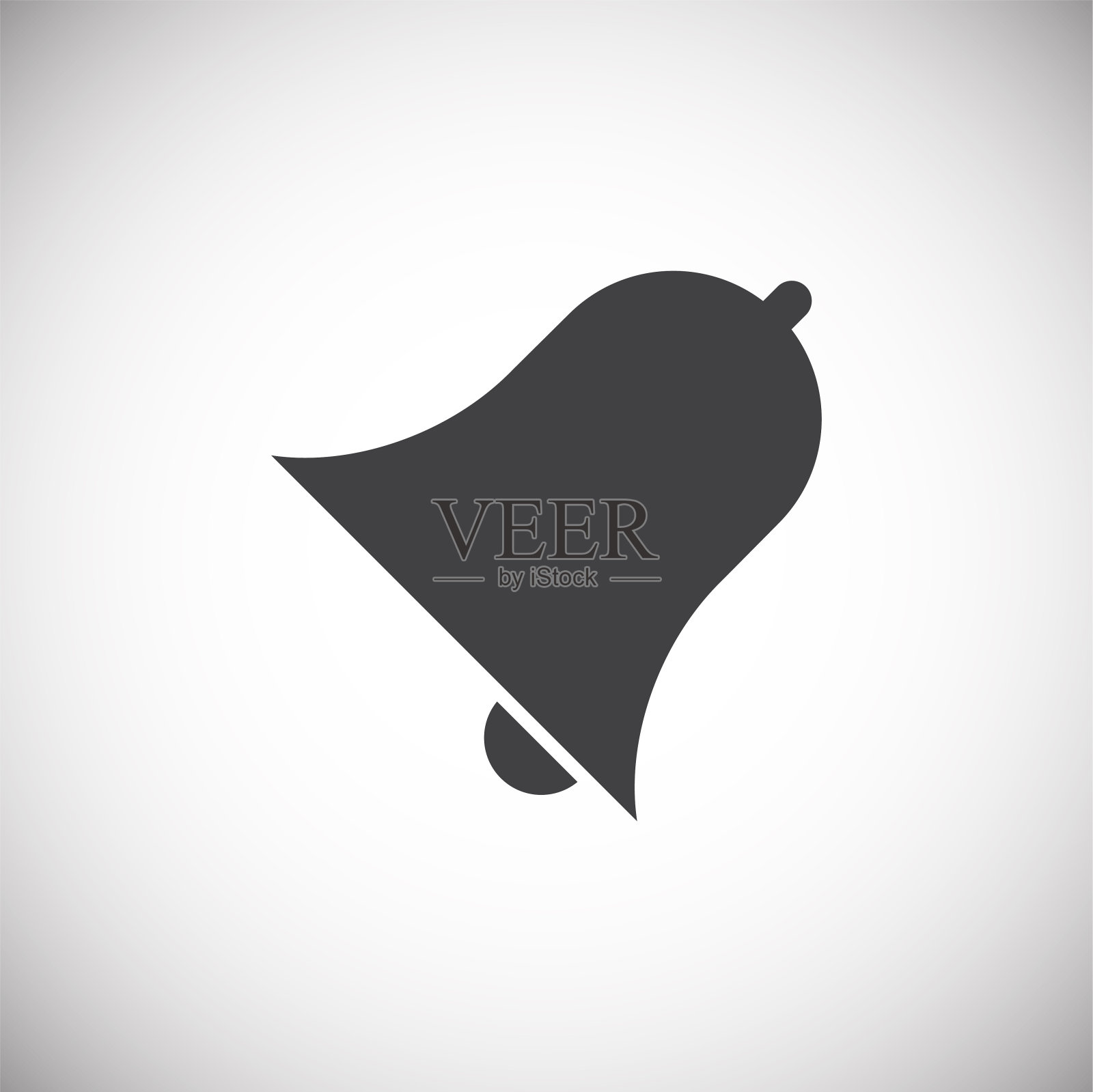 铃铛图标的背景为图形和网页设计。简单的说明。网站按钮或手机应用的互联网概念符号。插画图片素材