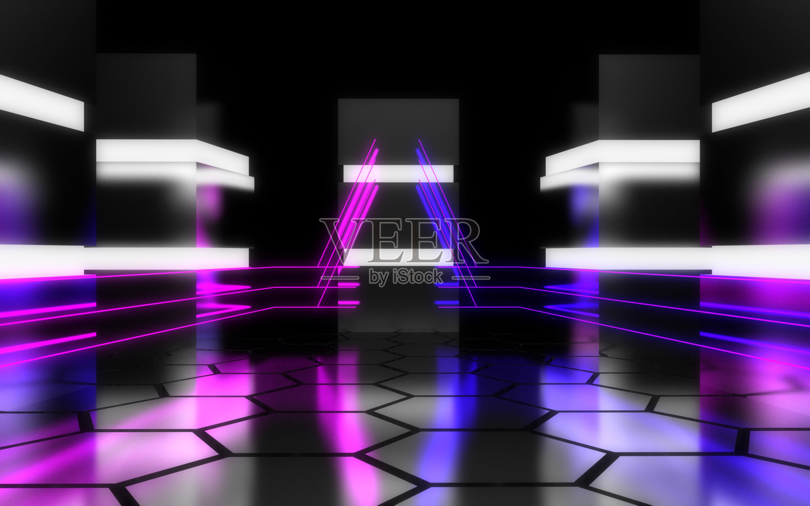 未来的数据中心概念。照片摄影图片