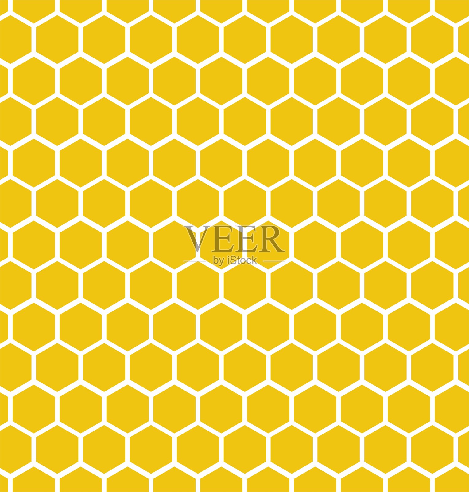 六角蜂窝无缝背景。几何装饰质感简单。矢量插图。插画图片素材