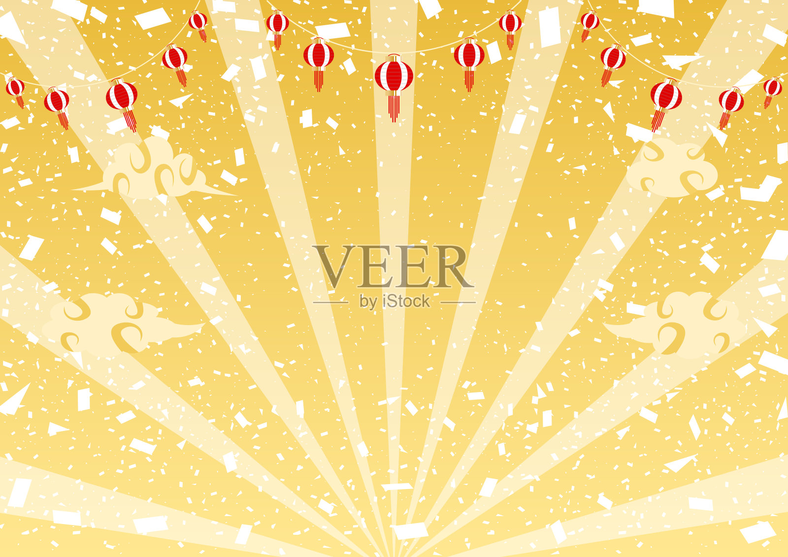 中国传统的曲线形图案背景庆祝插画图片素材