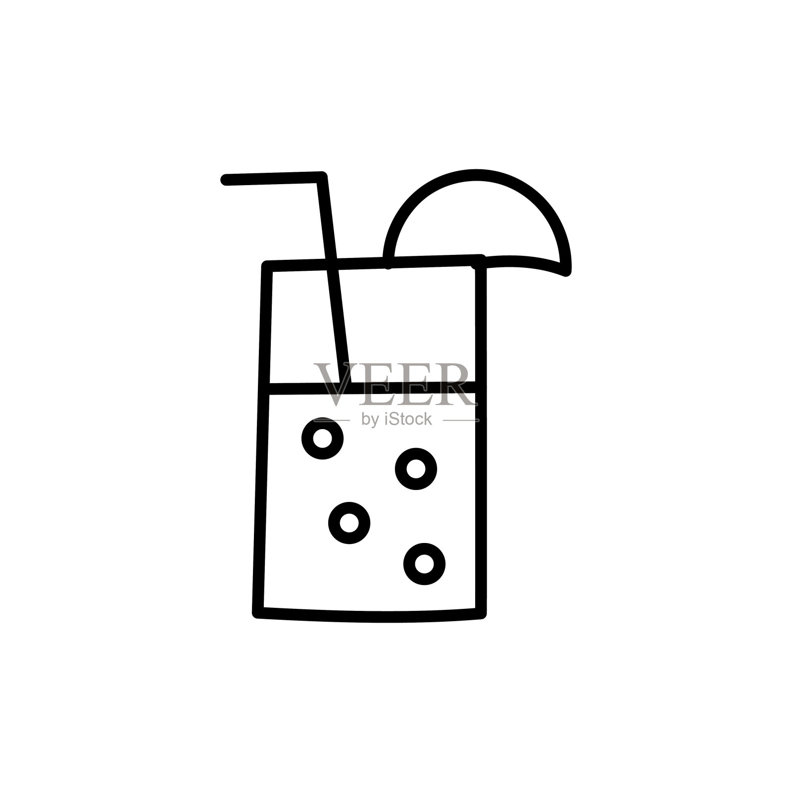 简单的柠檬水系列图标。图标素材