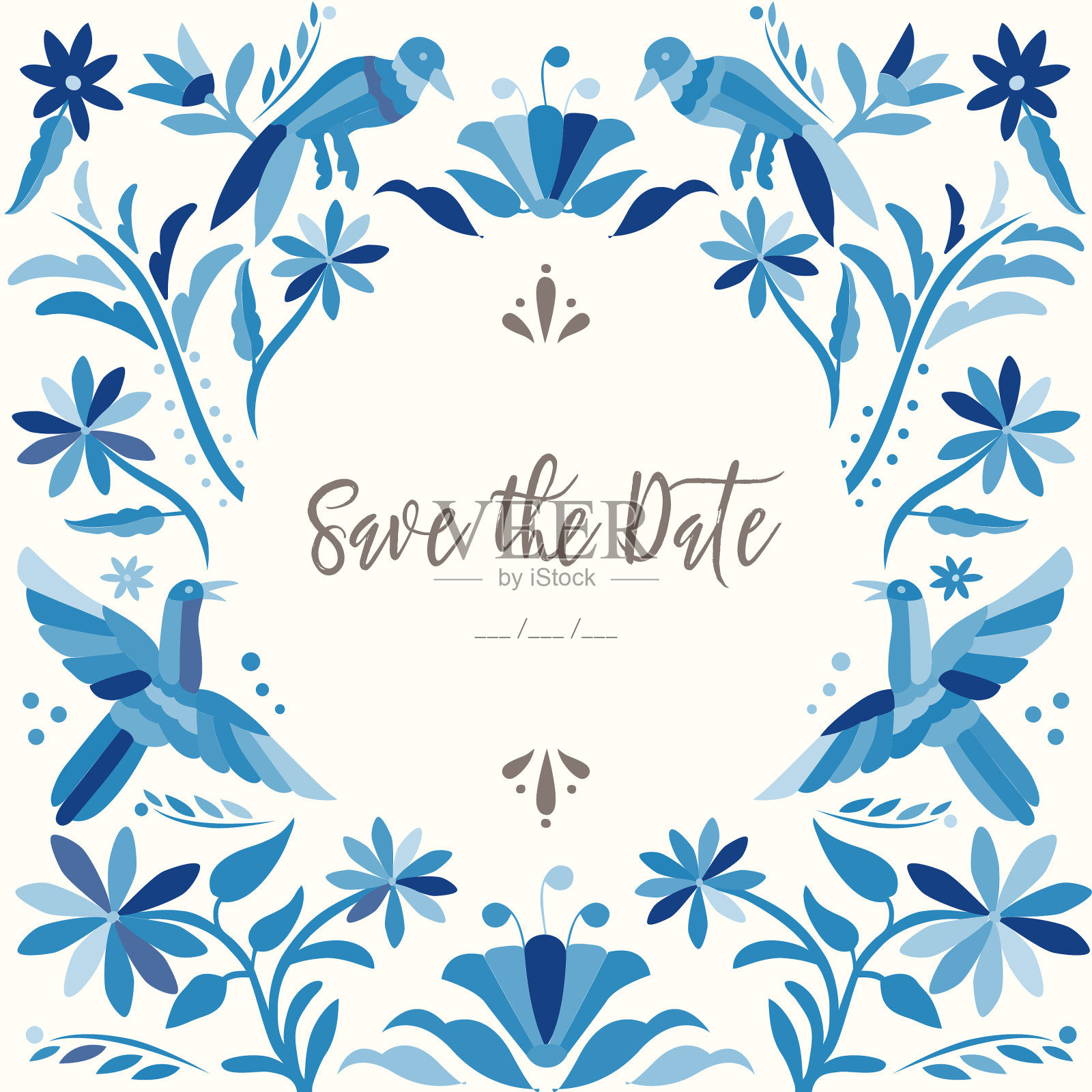 奥托米风格婚礼请柬构图-复制空间设计模板素材