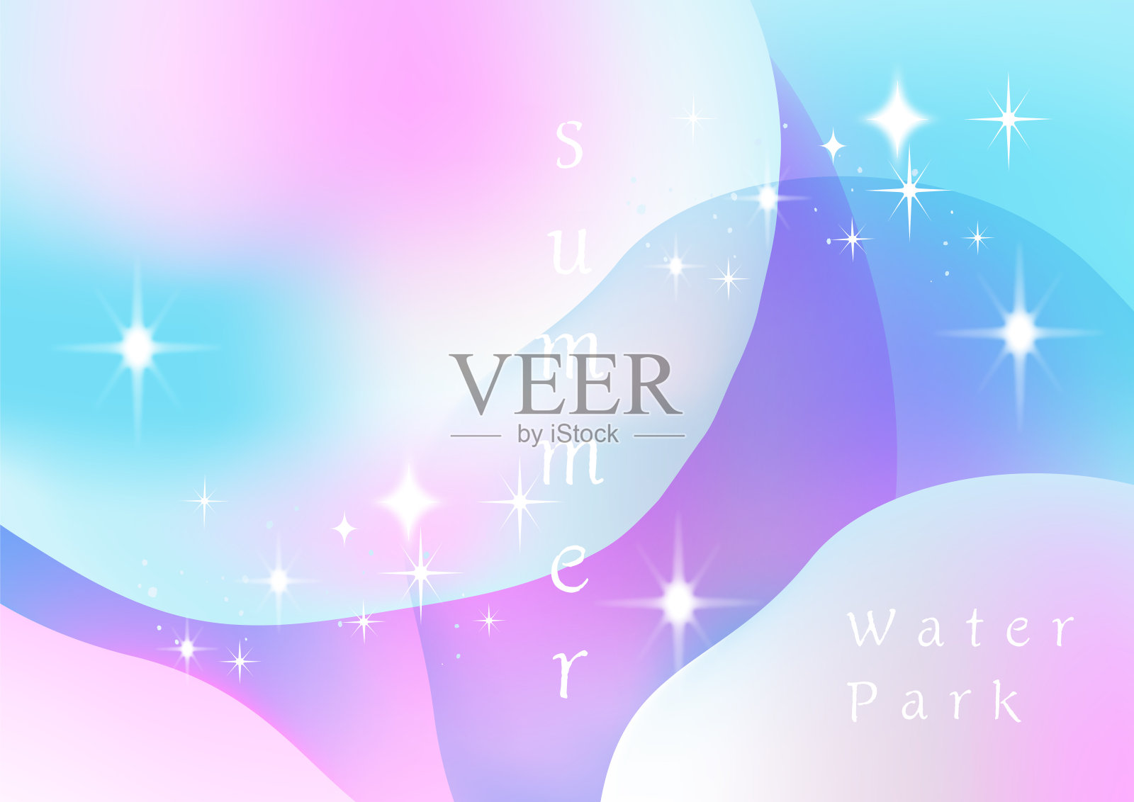 粉色和可爱的颜色和流行的水的形象插画图片素材