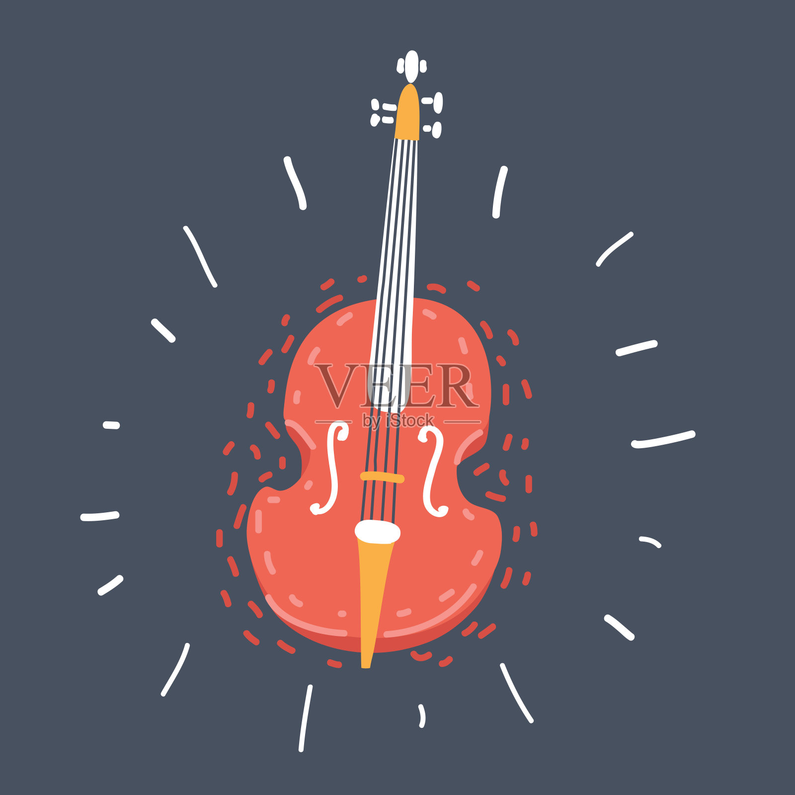 典型的乐器。设计元素图片