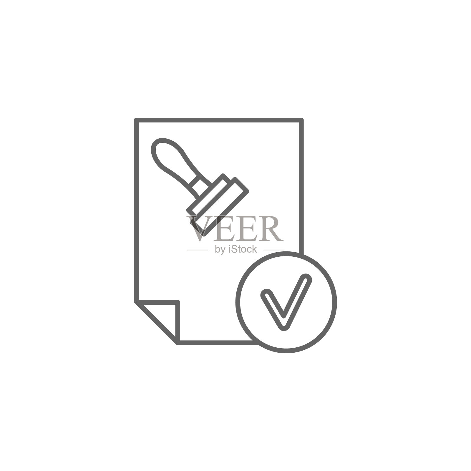 公正文件大纲图标。元素法插图线图标。符号、符号和矢量可以用于web、logo、手机应用、UI、UX插画图片素材