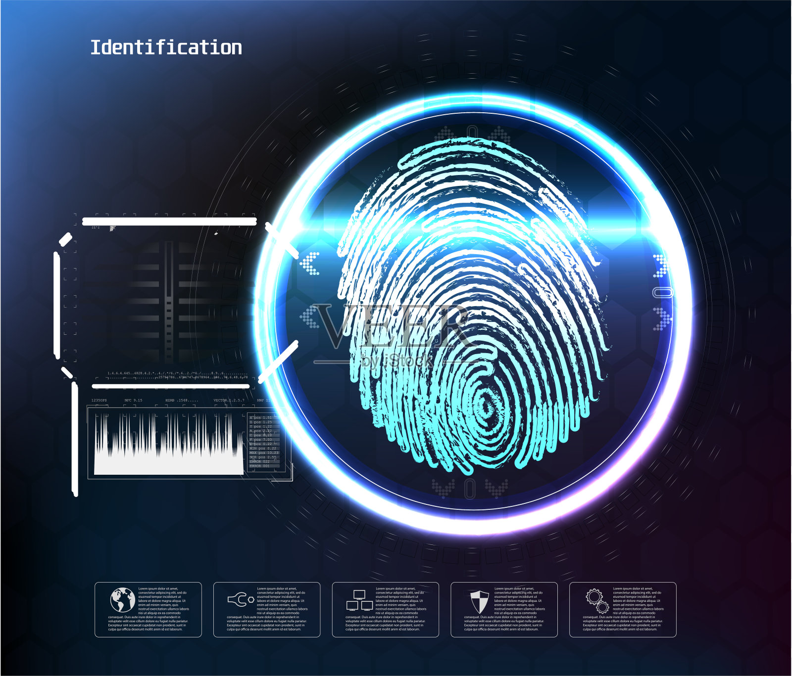 人脸数字识别，id人脸生物识别扫描，安全访问抽象向量未来背景。扫描面对数字,插画图片素材