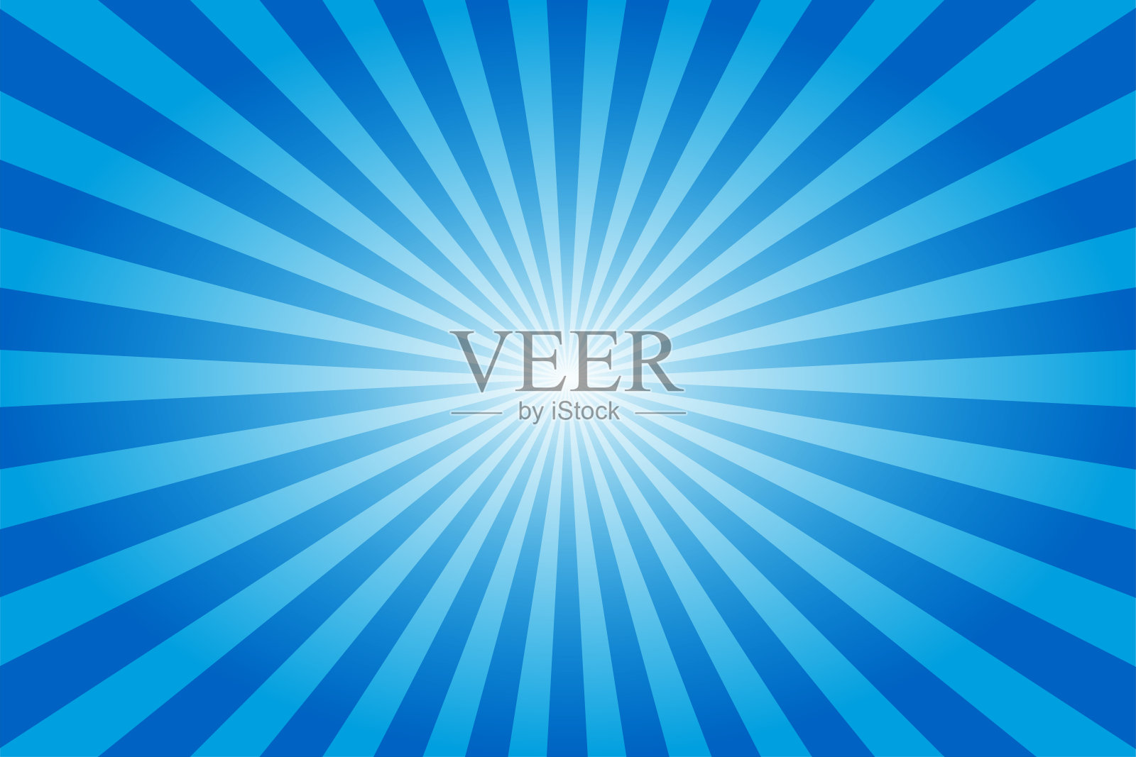 太阳爆发复古太阳光线蓝色背景。抽象的夏天阳光明媚。的径向结构。生动的颜色。插画图片素材