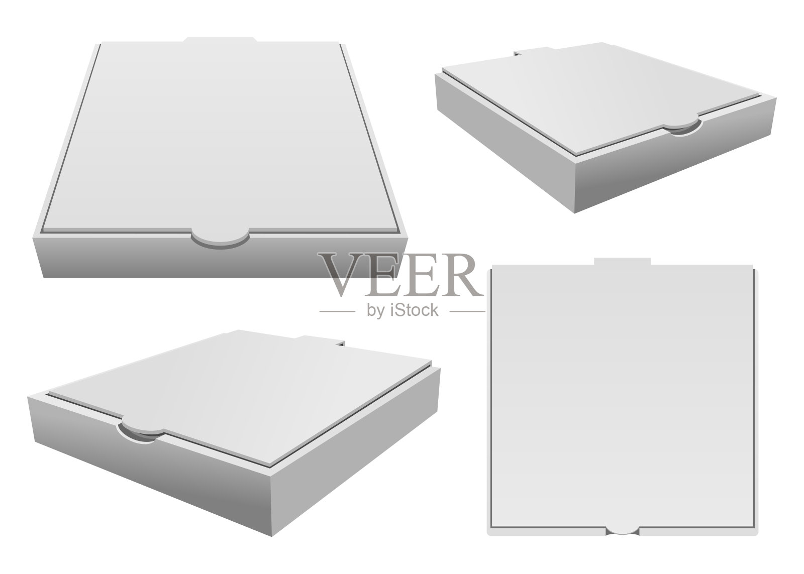 披萨盒矢量设计插图孤立在白色的背景插画图片素材