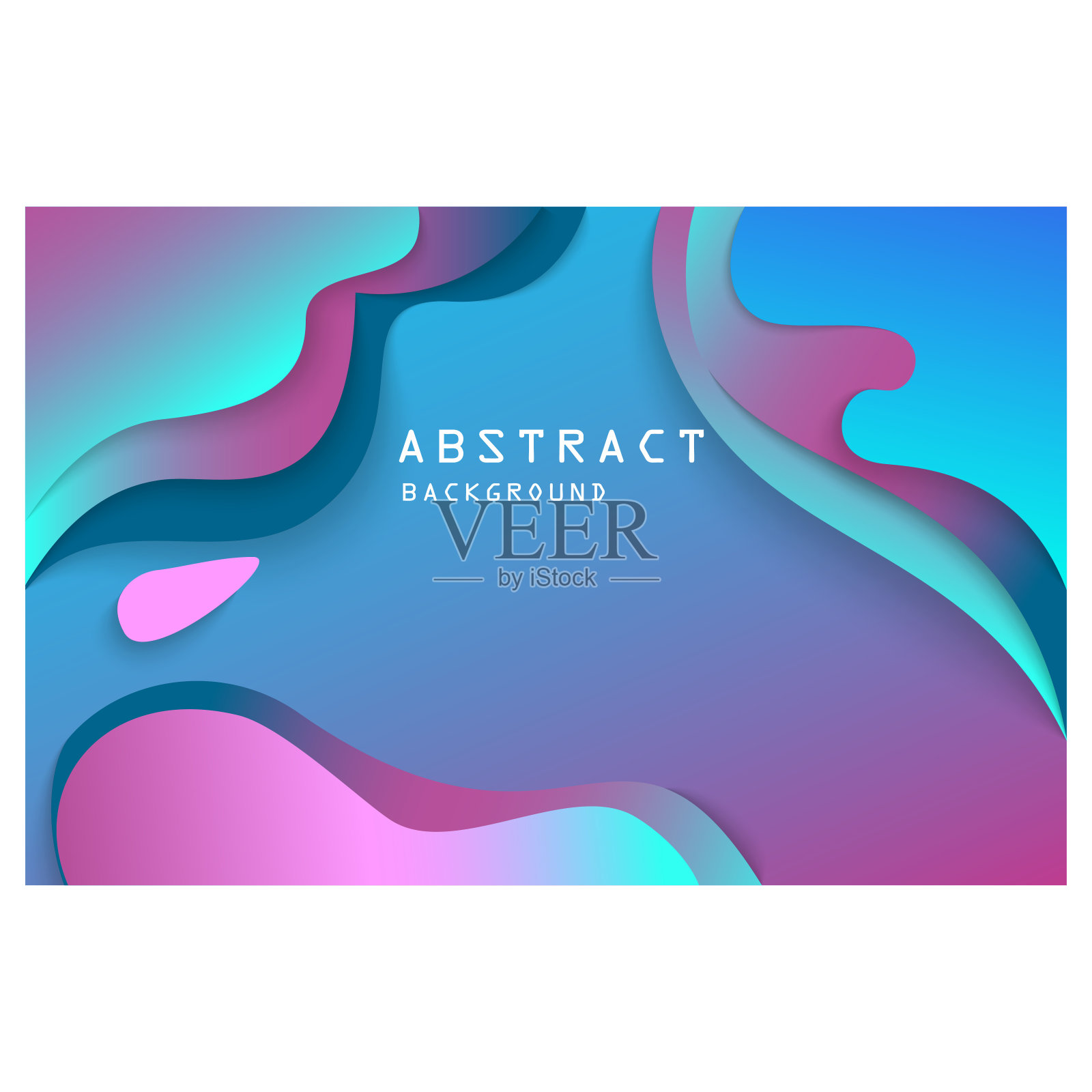 抽象的背景。青色、蓝色、紫色插画图片素材