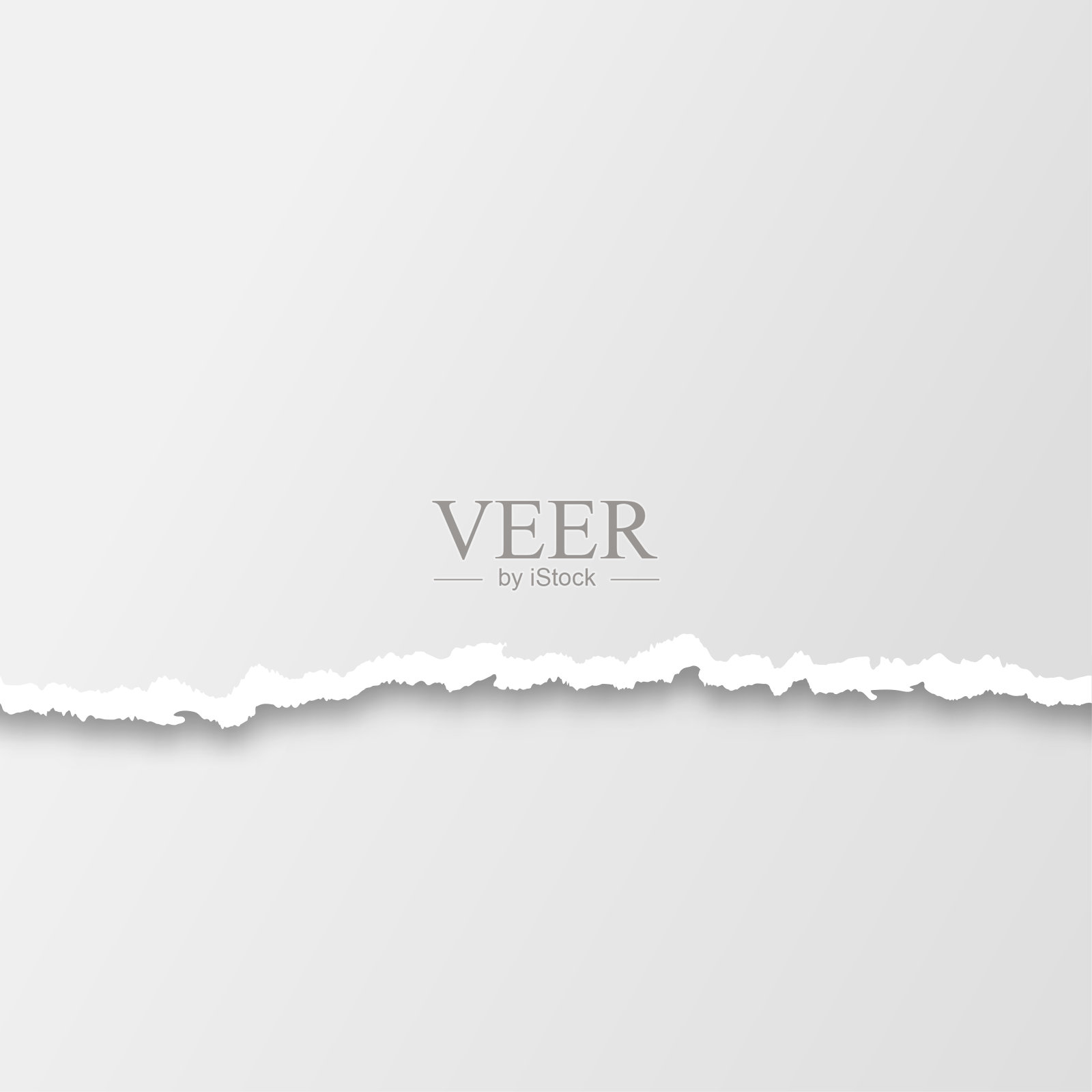 无缝撕裂纸边，矢量在平面风格插画图片素材