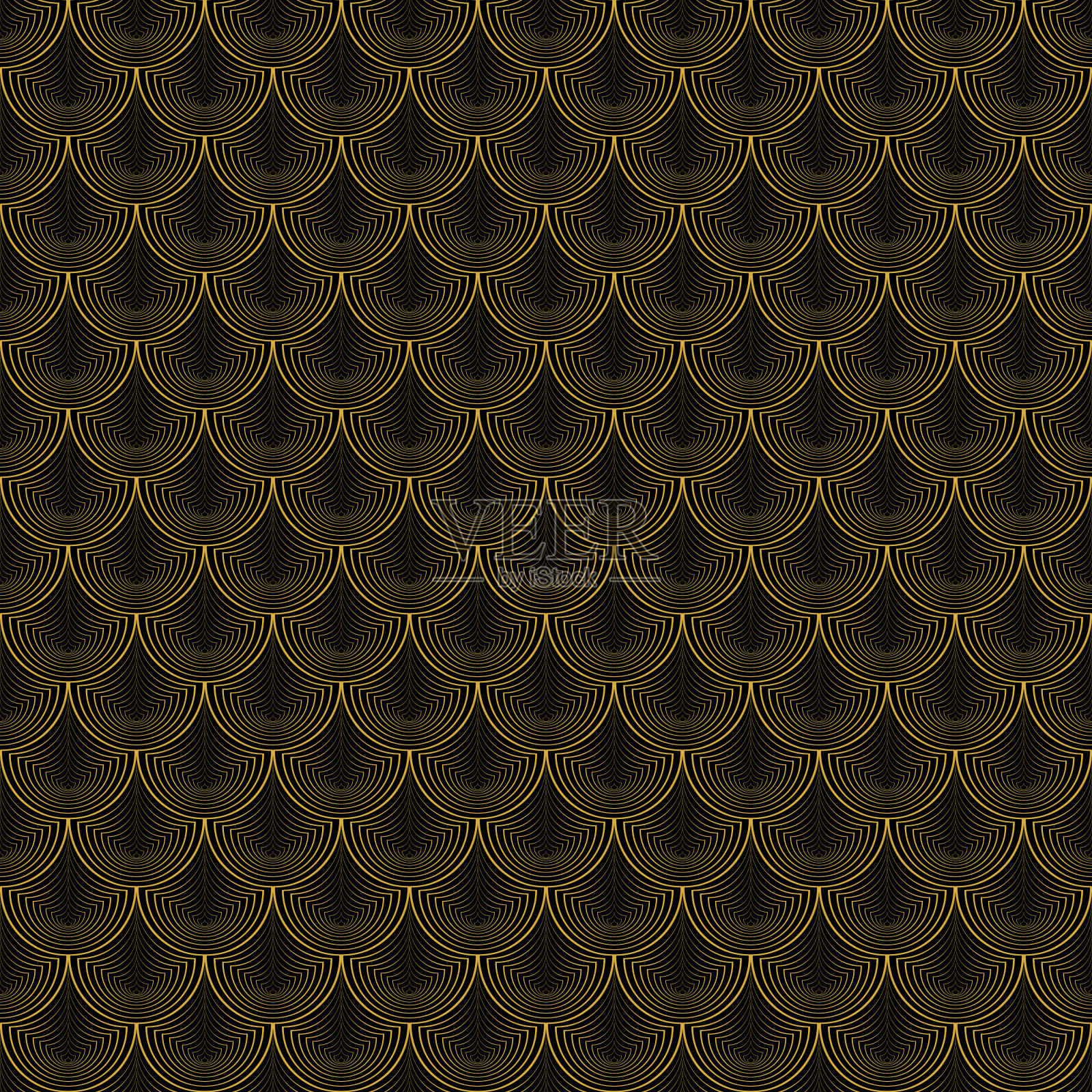 黄色和黑色弯曲形状的矢量插图。插画图片素材