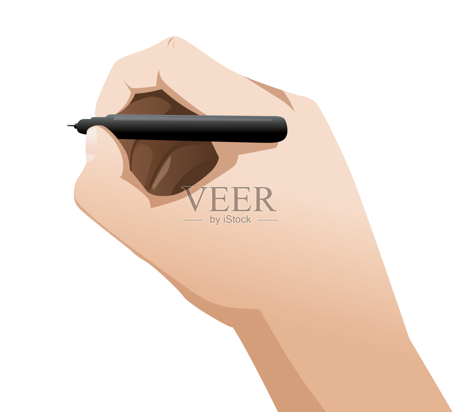 手写素描男孤立设计元素图片