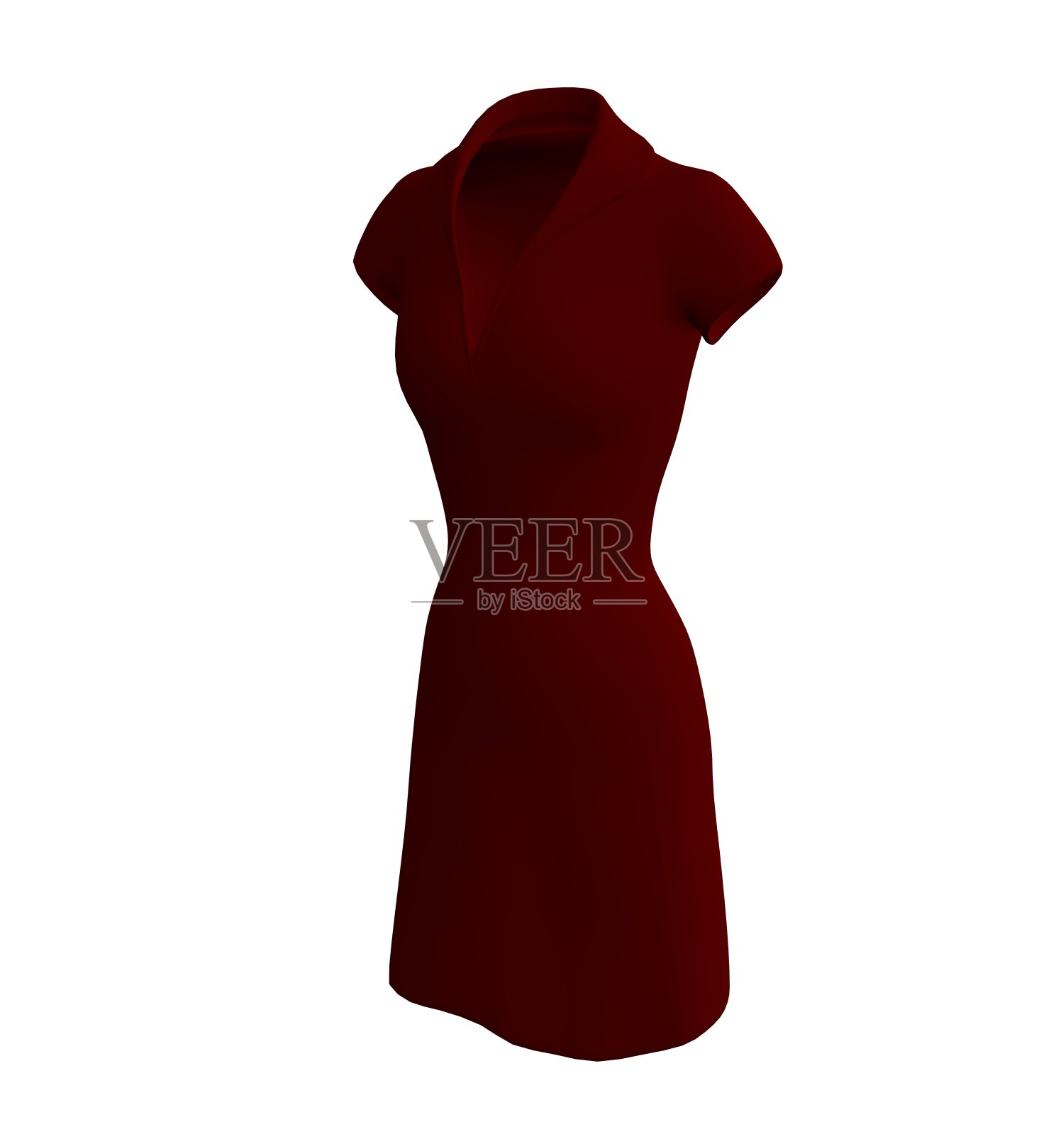 白色3D渲染上孤立的衣服照片摄影图片