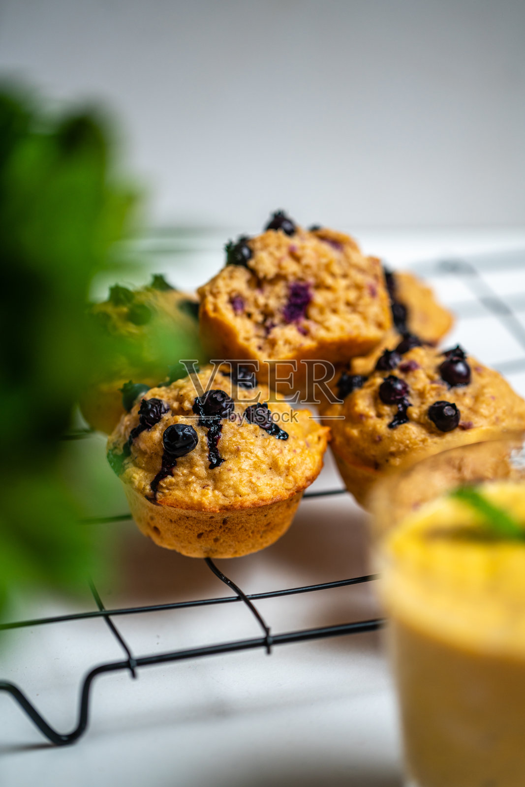 蓝莓松饼照片摄影图片