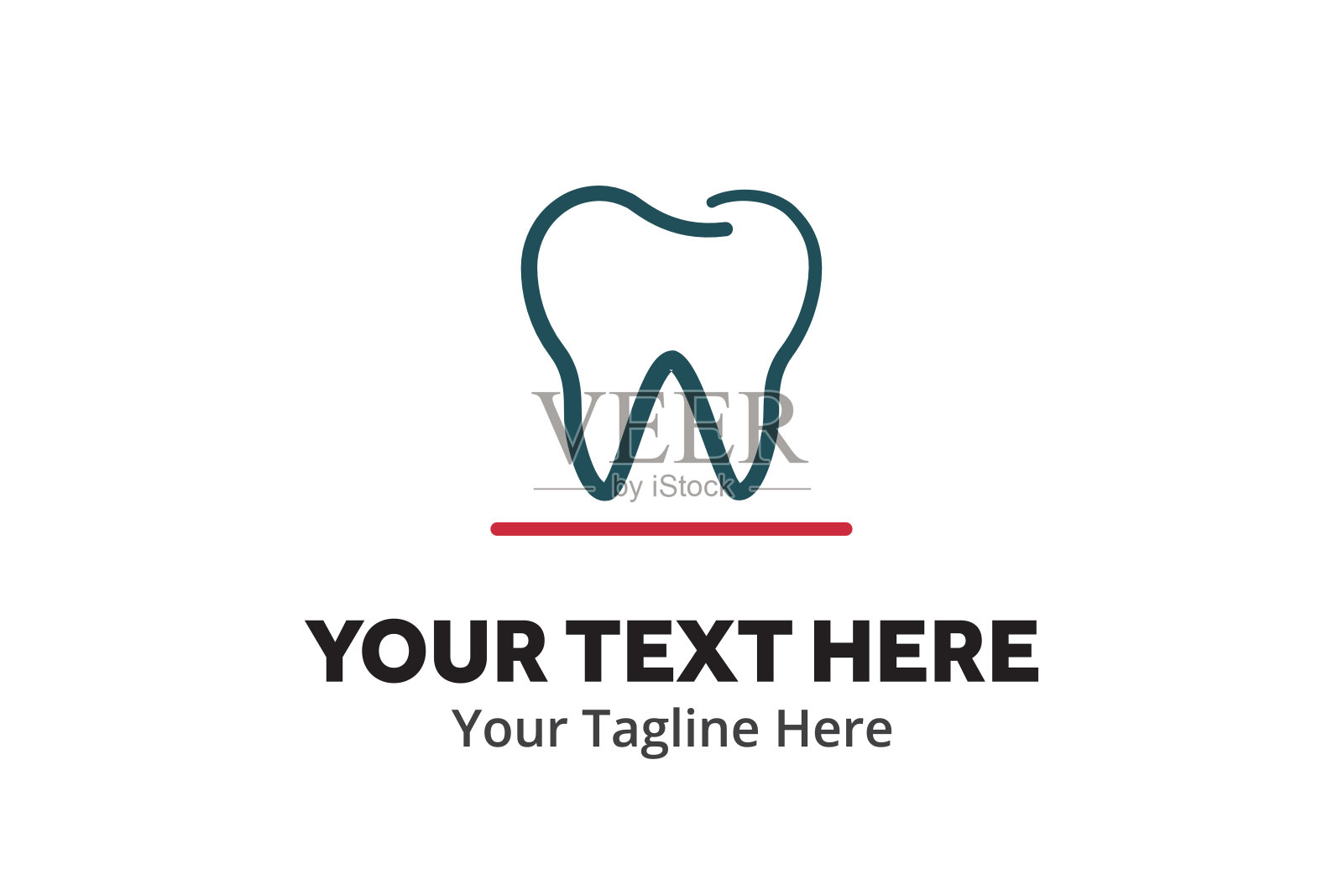 独特简约的牙科标志创意设计，以平面风格搭配色彩。牙科标志的创意设计，为牙科医生的身份和社区插画图片素材