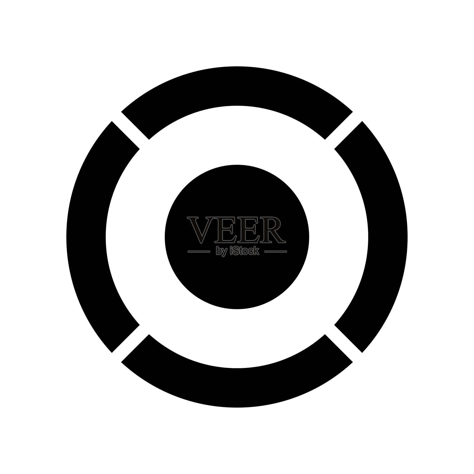 媒体播放器图标。平面插图的媒体播放器矢量图标为网络。完美的使用网站，应用程序，模式等。图标素材