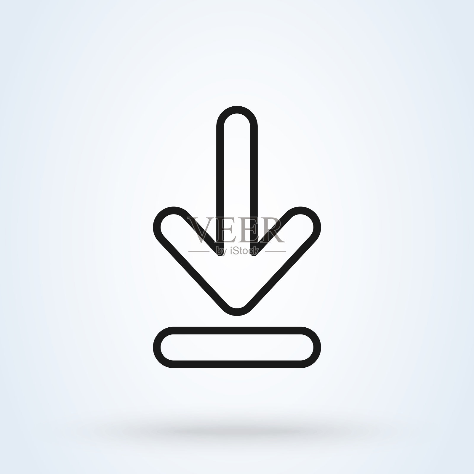 下载并安装。线条艺术简单的矢量现代图标设计插图。设计元素图片