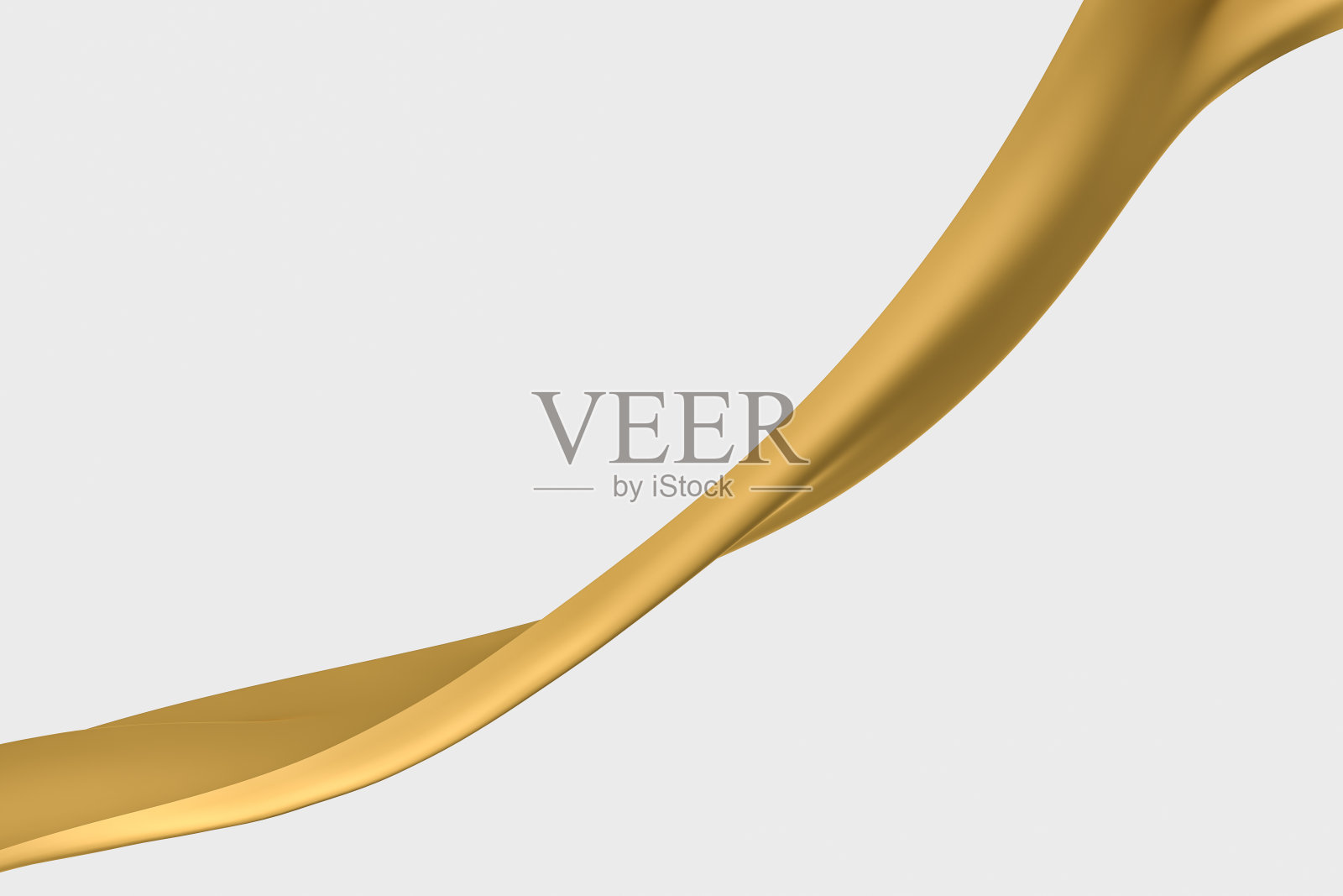 3d渲染，金色飘逸的布料背景。照片摄影图片