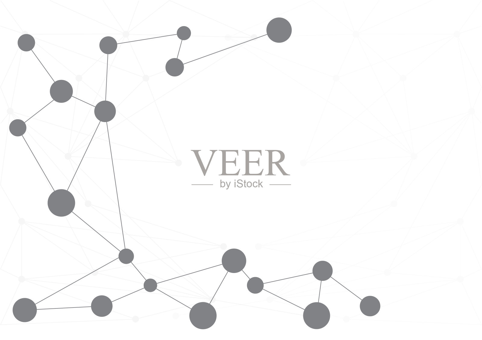 抽象的几何连接线和点。简单的技术图形背景。插图向量设计网络和连接的概念。插画图片素材