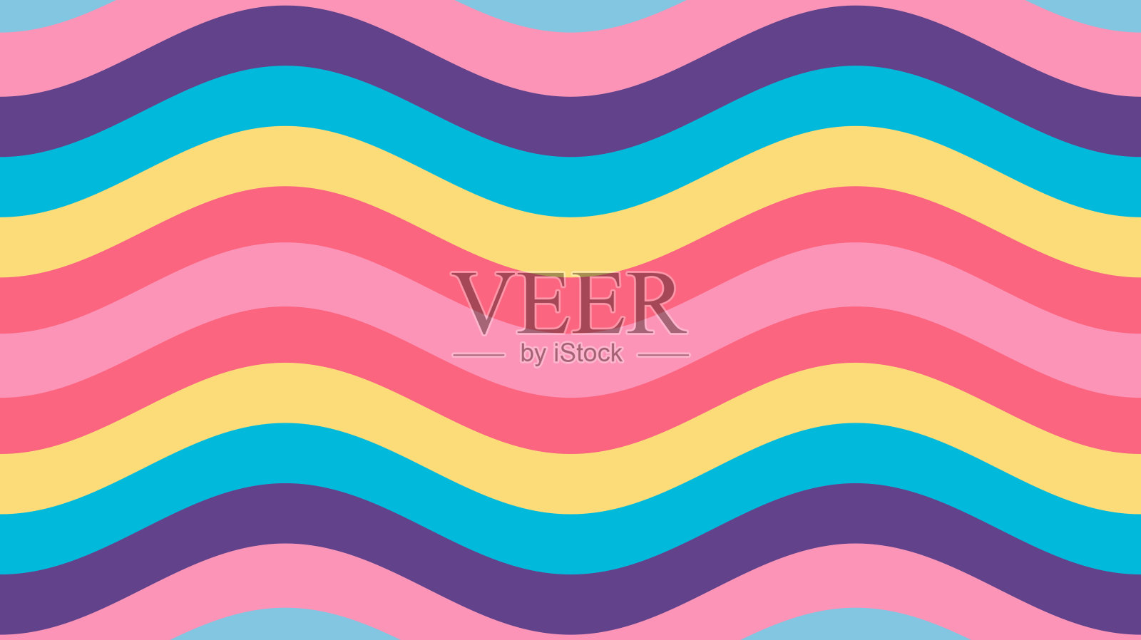 抽象卡哇伊彩色彩虹背景。柔和的渐变蜡笔漫画图形。婚礼卡片设计或展示的概念插画图片素材