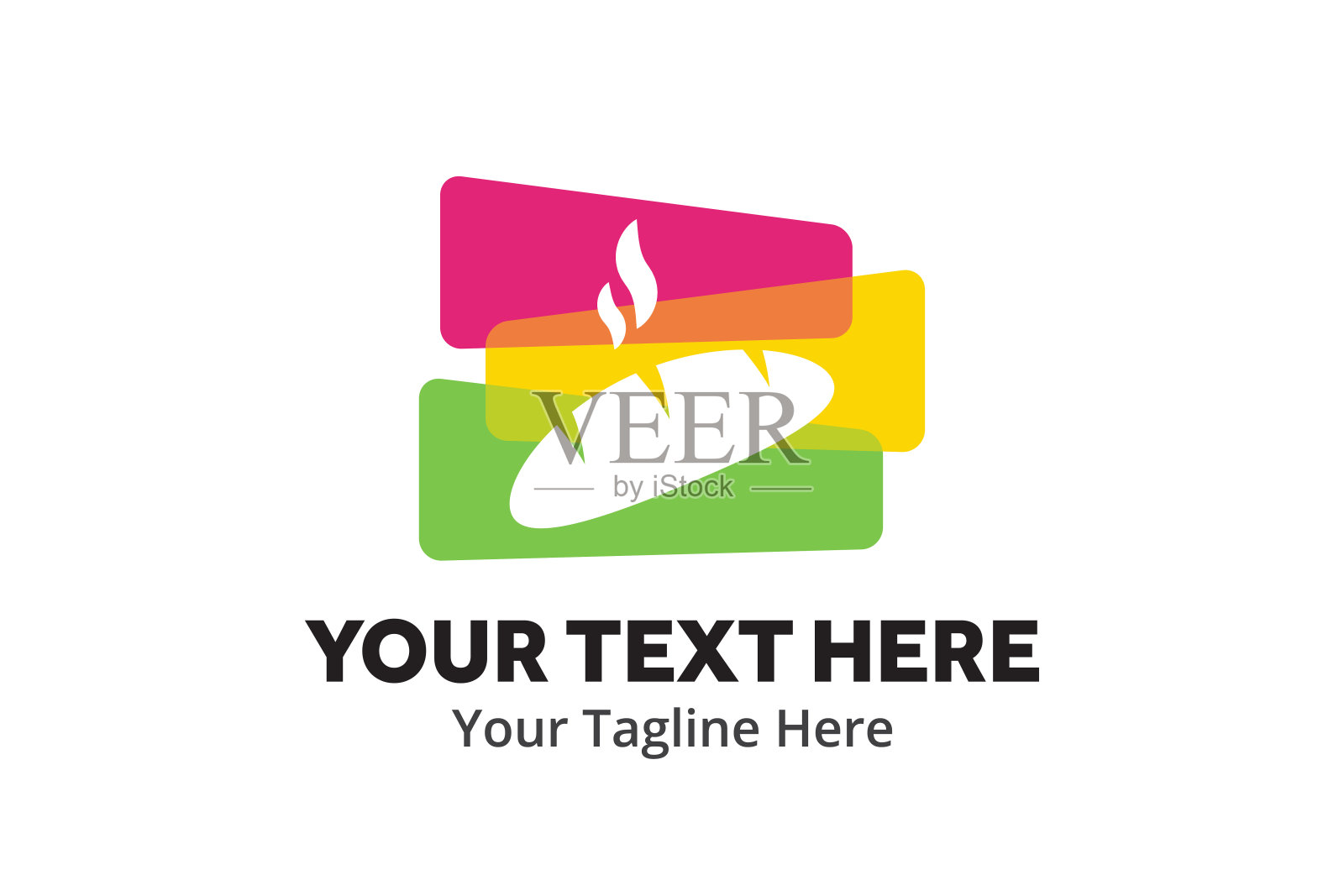 独特的面包房标识简洁的创意设计，以平面风格搭配色彩。面包店标识创意设计，为身份和企业插画图片素材