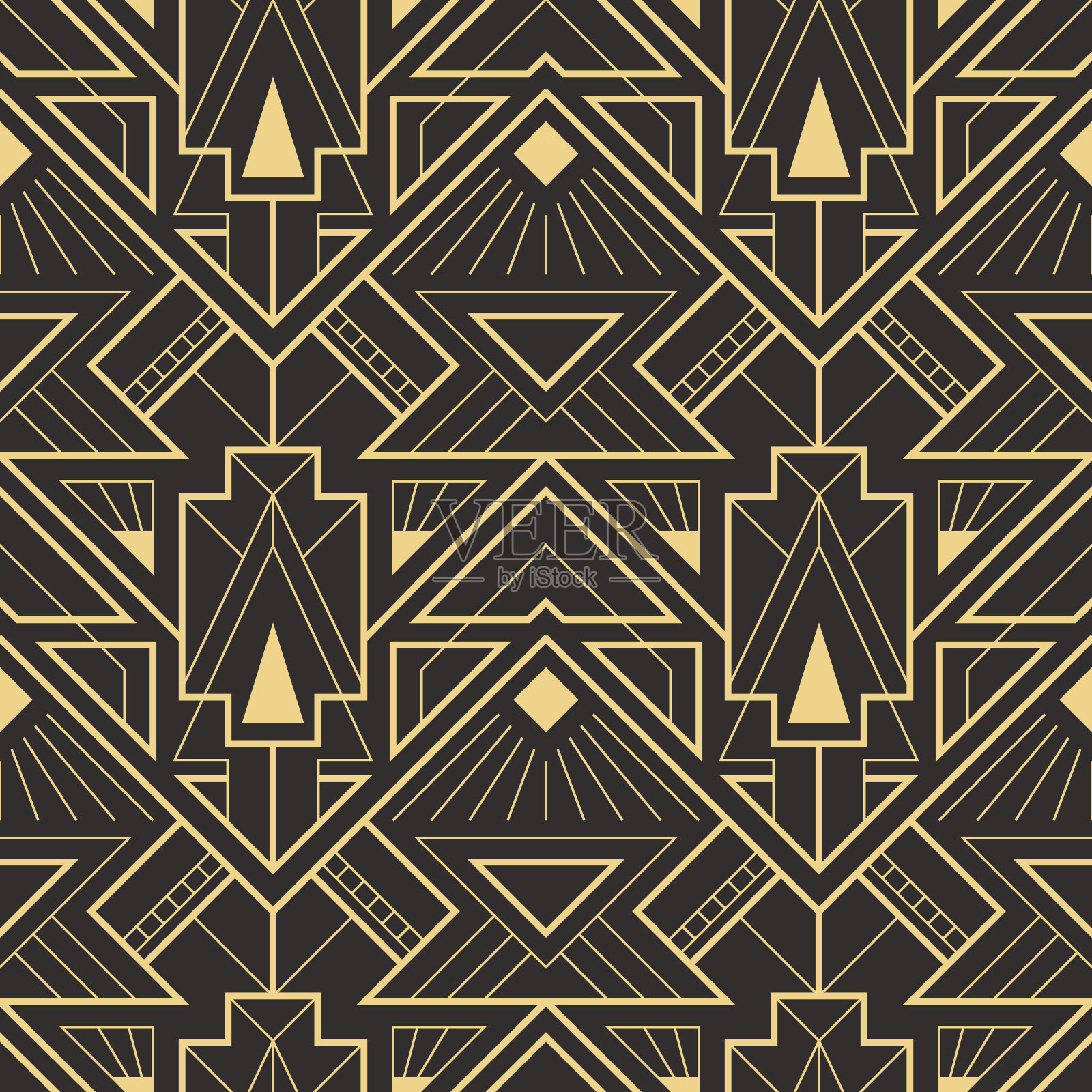 抽象装饰艺术无缝现代瓷砖图案插画图片素材