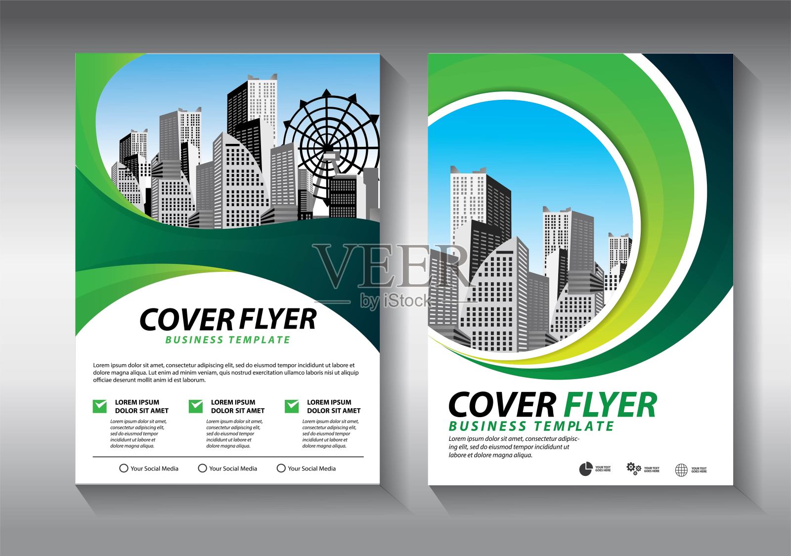 业务抽象向量模板。宣传册设计，涵盖现代布局，年度报告，海报，传单A4彩色三角形，几何形状的科技，科学，市场与灯光背景插画图片素材