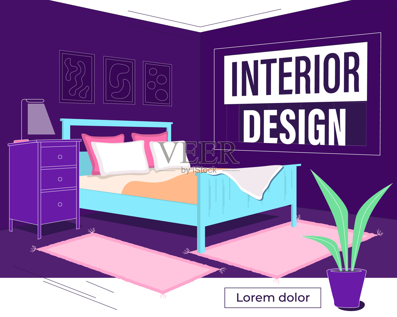 预订的公寓插画图片素材