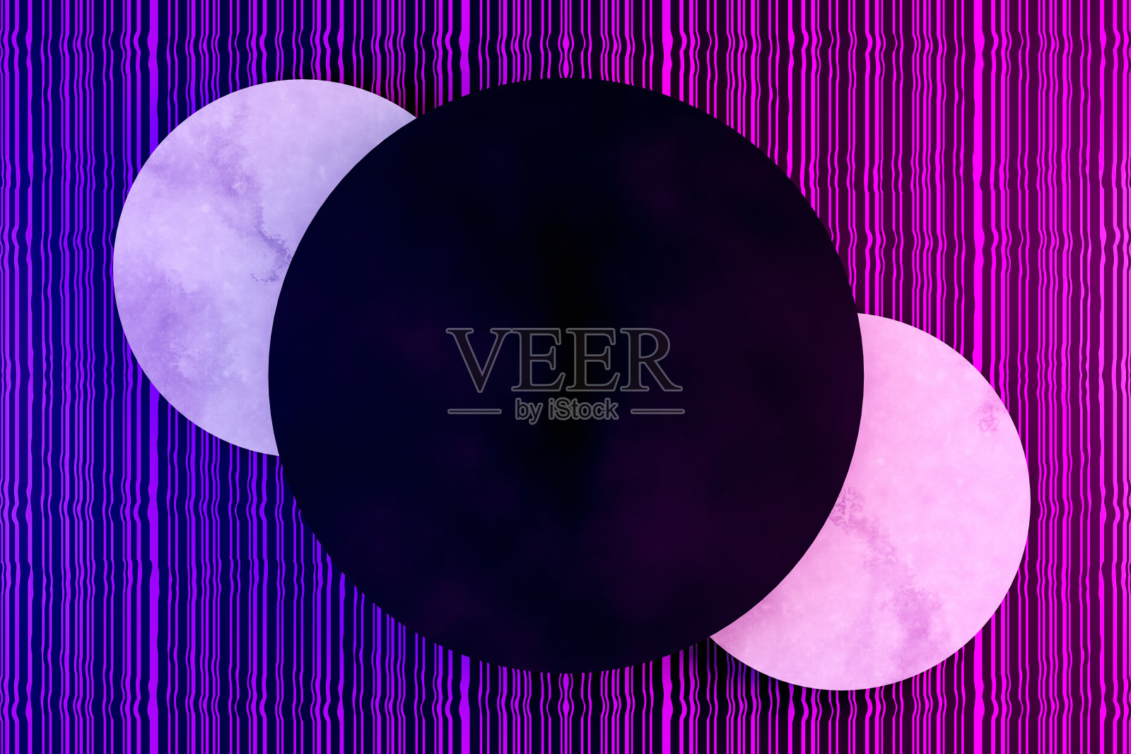 3D空圆框架，小故障效果背景，几何形状照片摄影图片