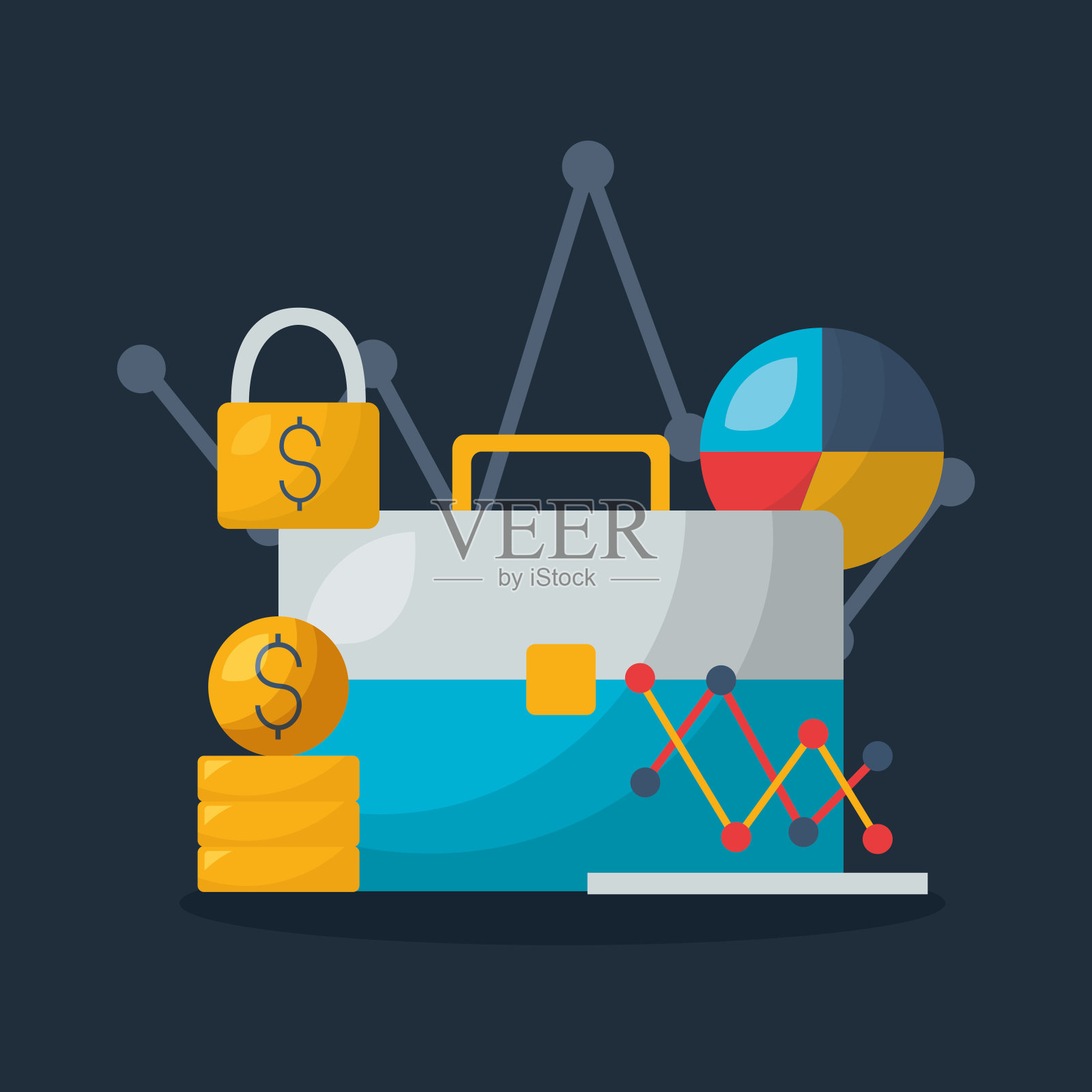 金融股票市场插画图片素材