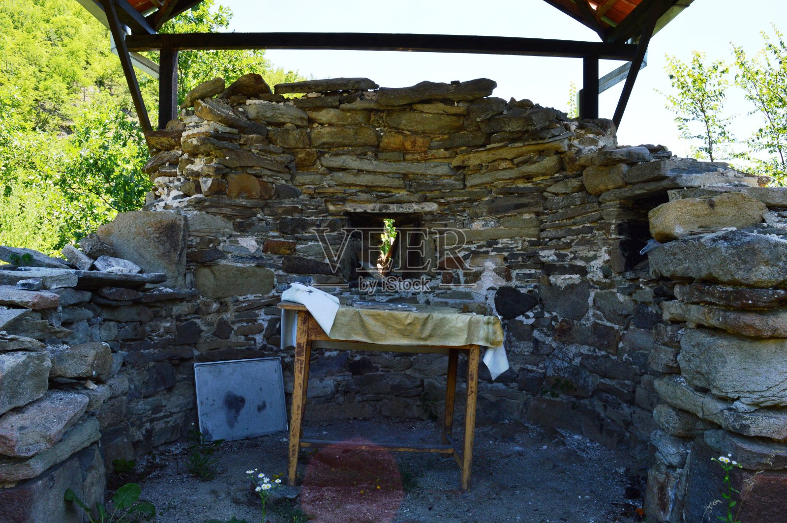 旧塞尔维亚东正教的遗迹照片摄影图片