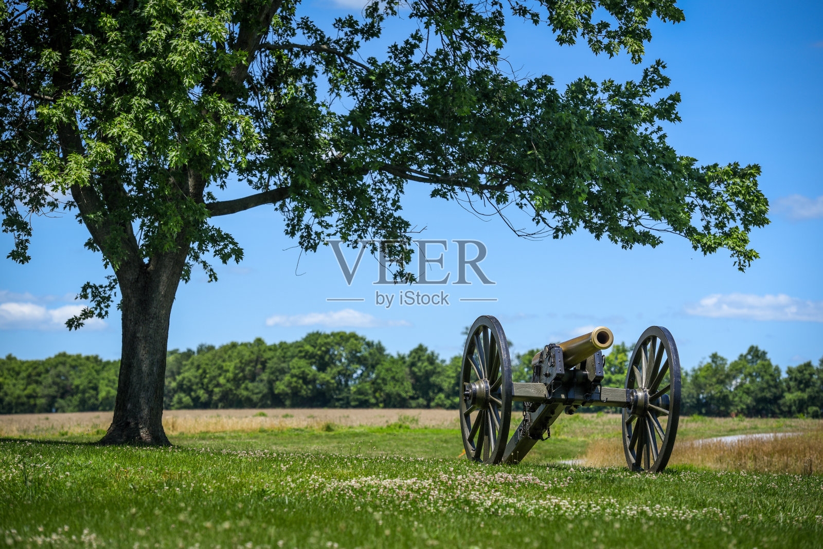 美国内战-大炮在Monocacy国家战场照片摄影图片