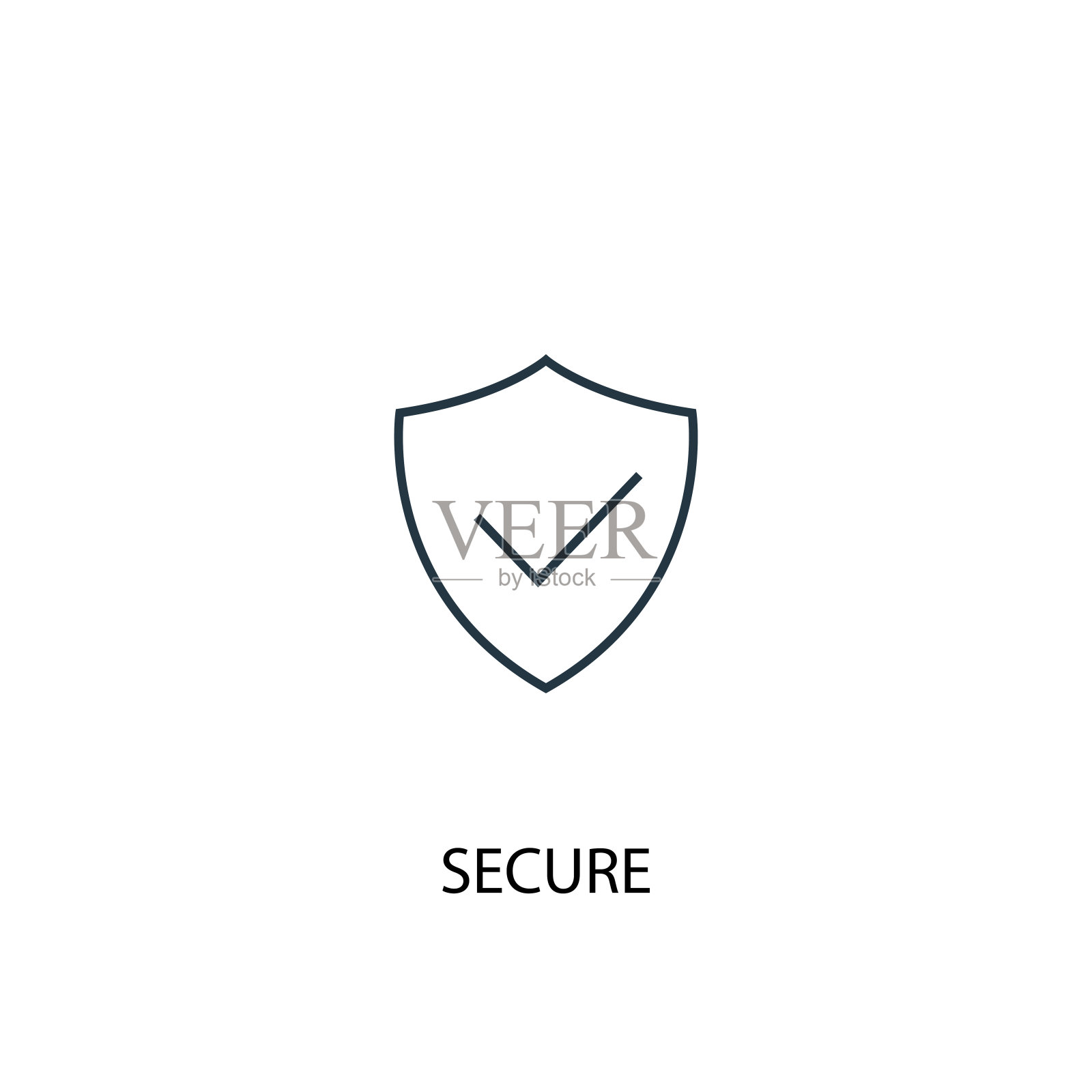 安全概念线图标。简单元素说明。安全概念大纲符号设计从GDRP集。可以用于网页和手机的UI/UX吗图标素材