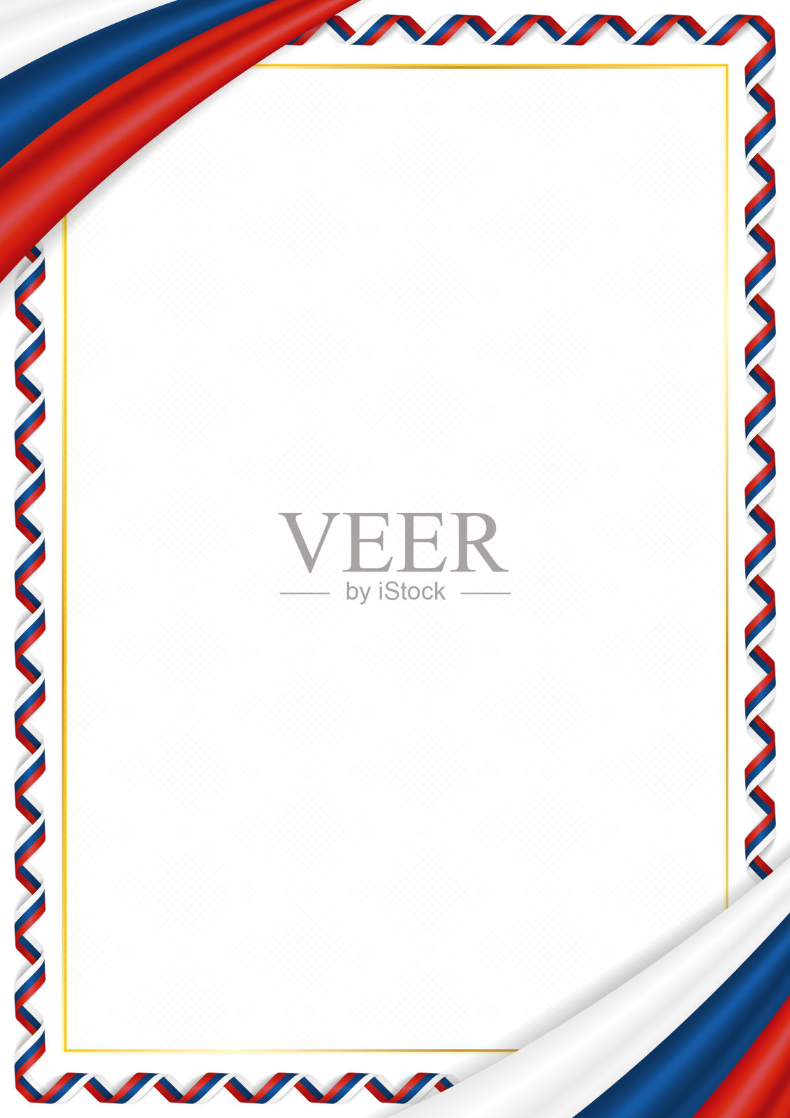 边框采用捷克共和国国色插画图片素材