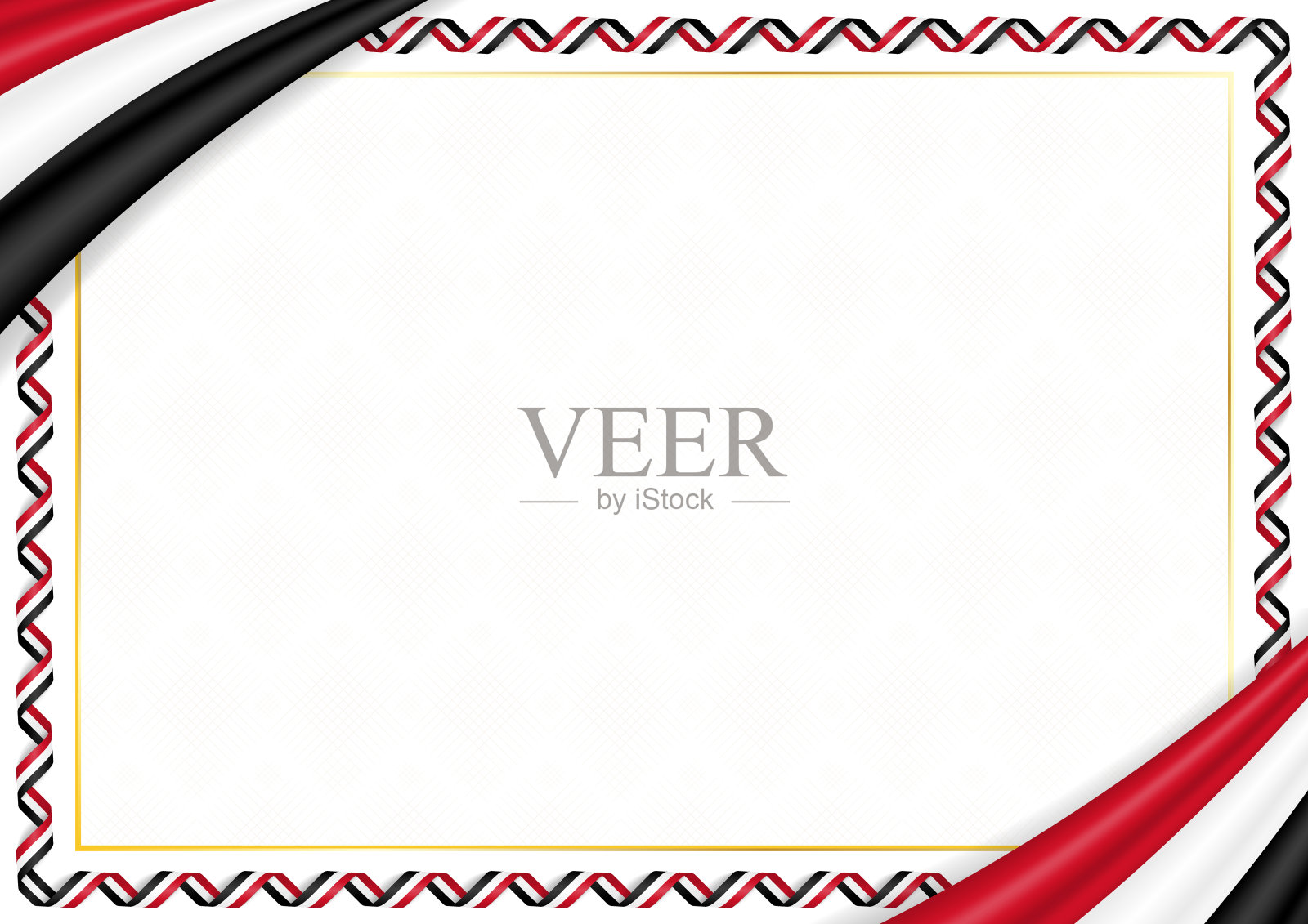 边界与也门国家颜色插画图片素材