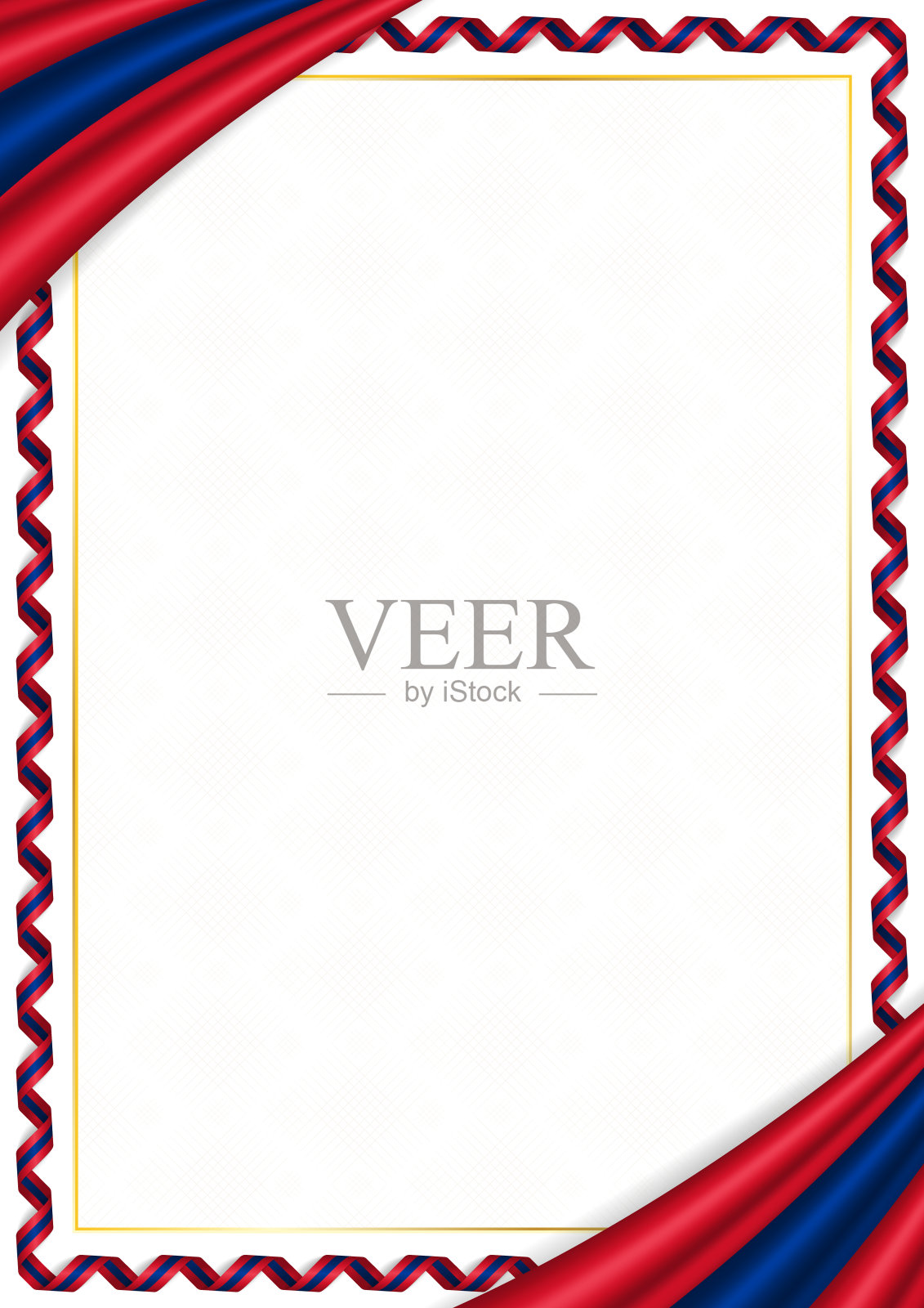 边界采用老挝国色插画图片素材