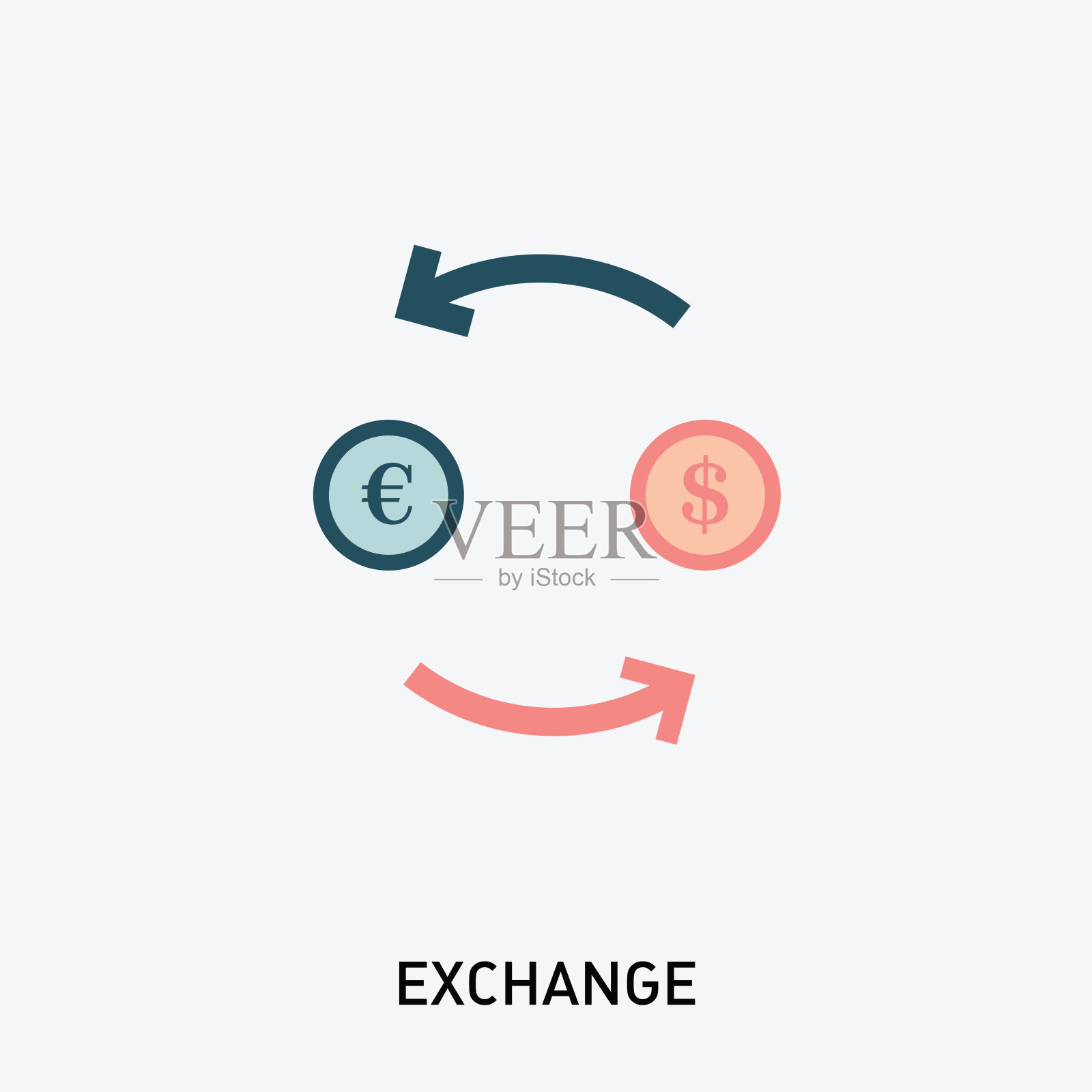 货币兑换图标。插画图片素材