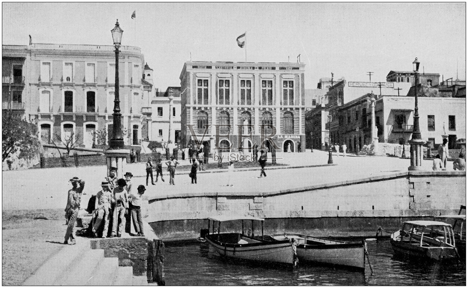 美国陆军黑白照片:波多黎各圣胡安照片摄影图片